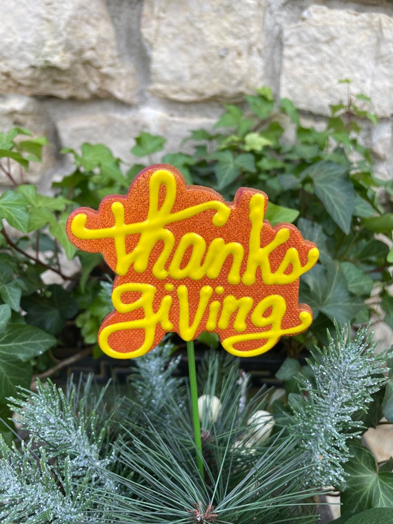Thanksgiving Planter Stick, Fall Decor, Fall Vibes,Sign Prop,Thanksgiving Sign,Farmhouse Thanksgiving, Autumn Colours, Fall Planter Decor
