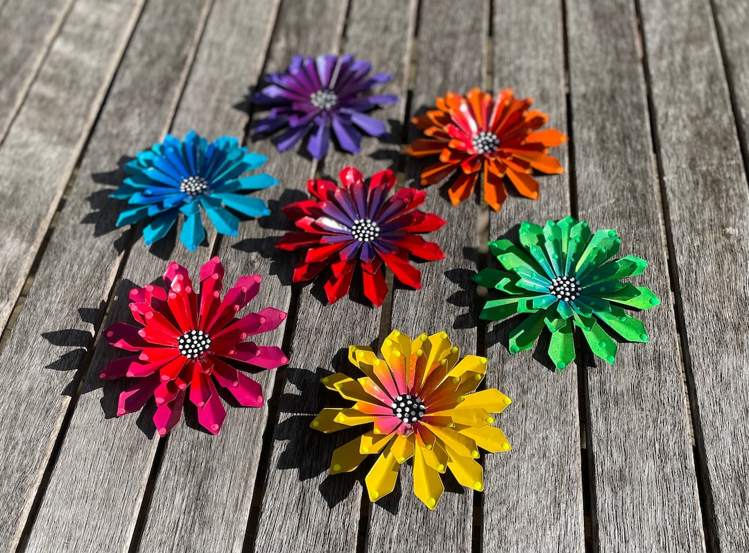 Metal Flowers,fence Flowers,fence Decoration,patio Decorperfect Wall