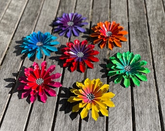Metal Flowers,Fence Flowers,Fence Decoration,Patio Decor-Perfect Wall or Privacy Fence Accent,Pool Decor Mother's Day Gift