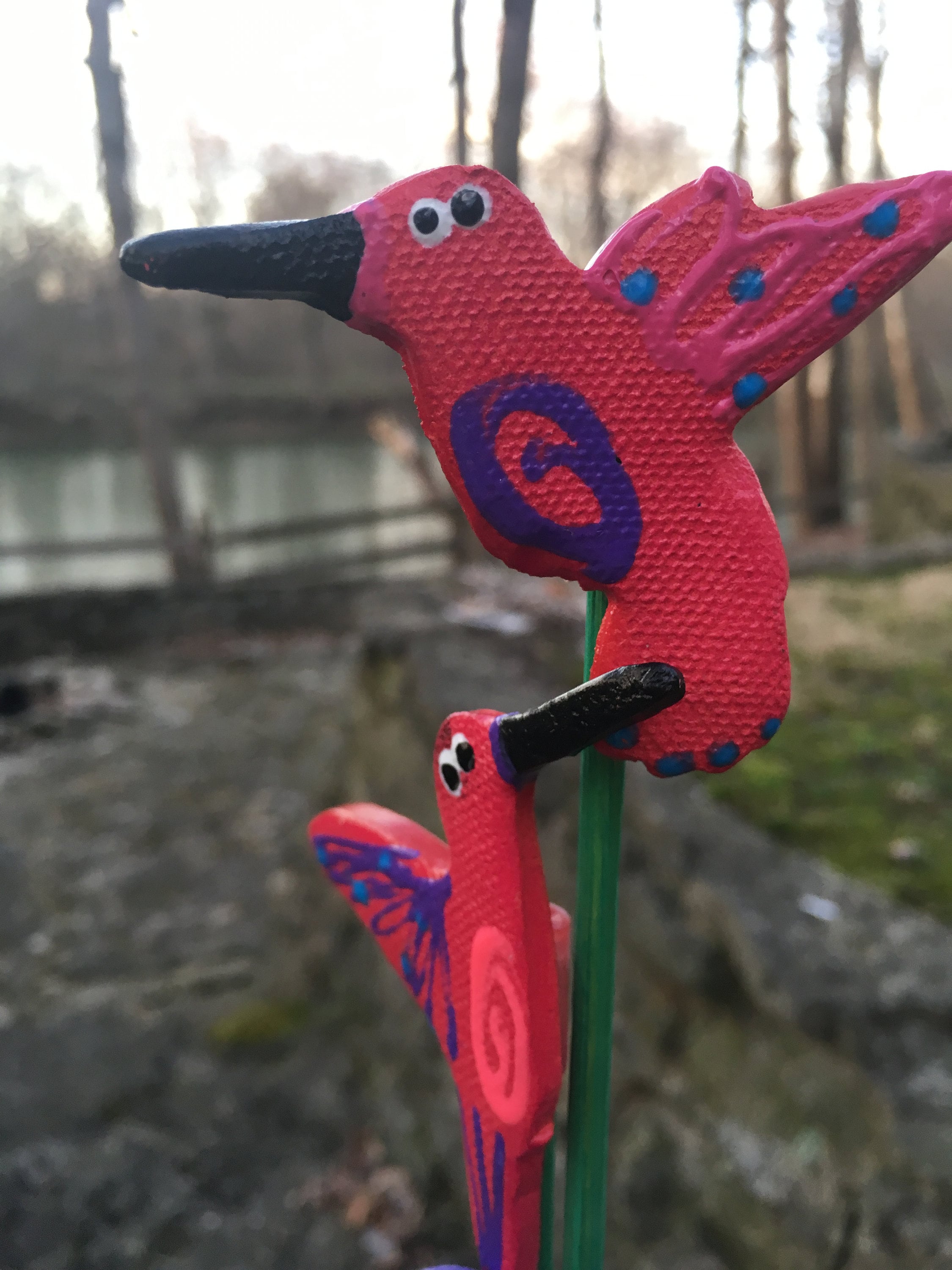 Humming Bird Garden Stakes,Potted plants, Great Gift,Lawn decor,Outdoor garden Stake,Garden Decor,