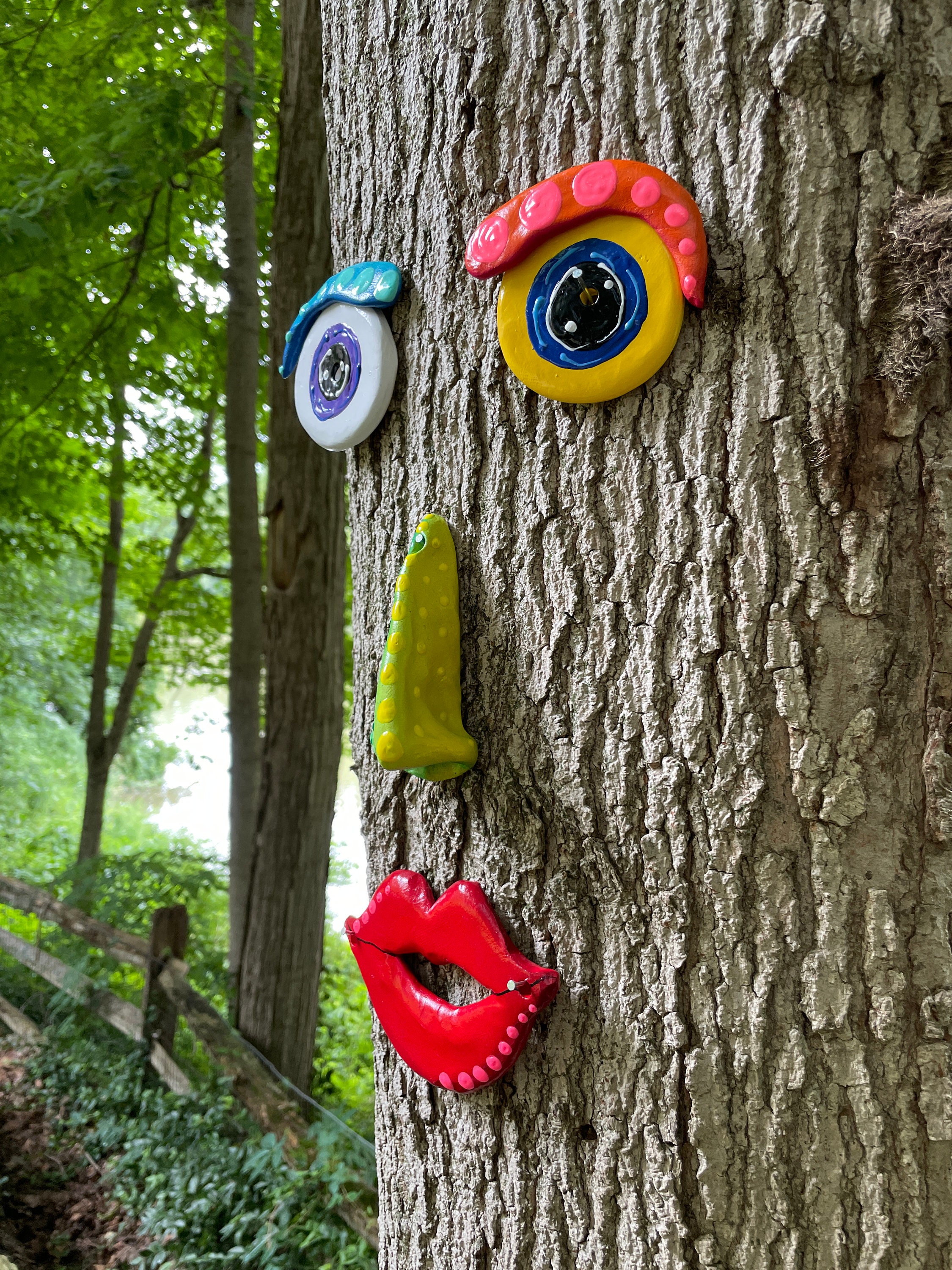 Visage d'arbre, idées cadeaux de décoration d'arbre, art de jardin,  décoration extérieure, art de la cour, décoration de clôture, visage d'arbre  pour les arbres, cadeau de fête des mères pour elle -  France