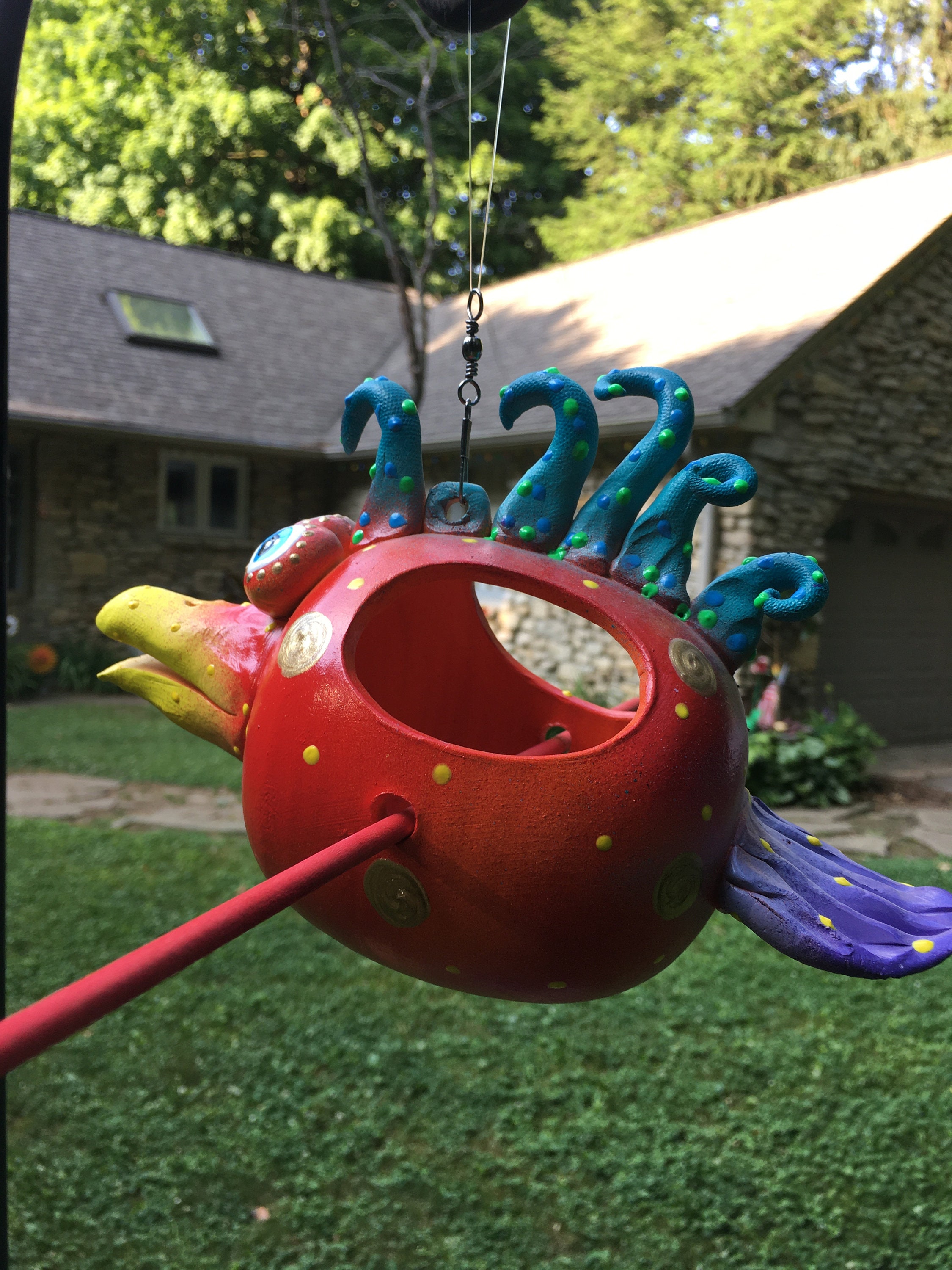 Birdfeeder Outdoor Bird Feeder Garden Decor Ceramic Bird Feeder