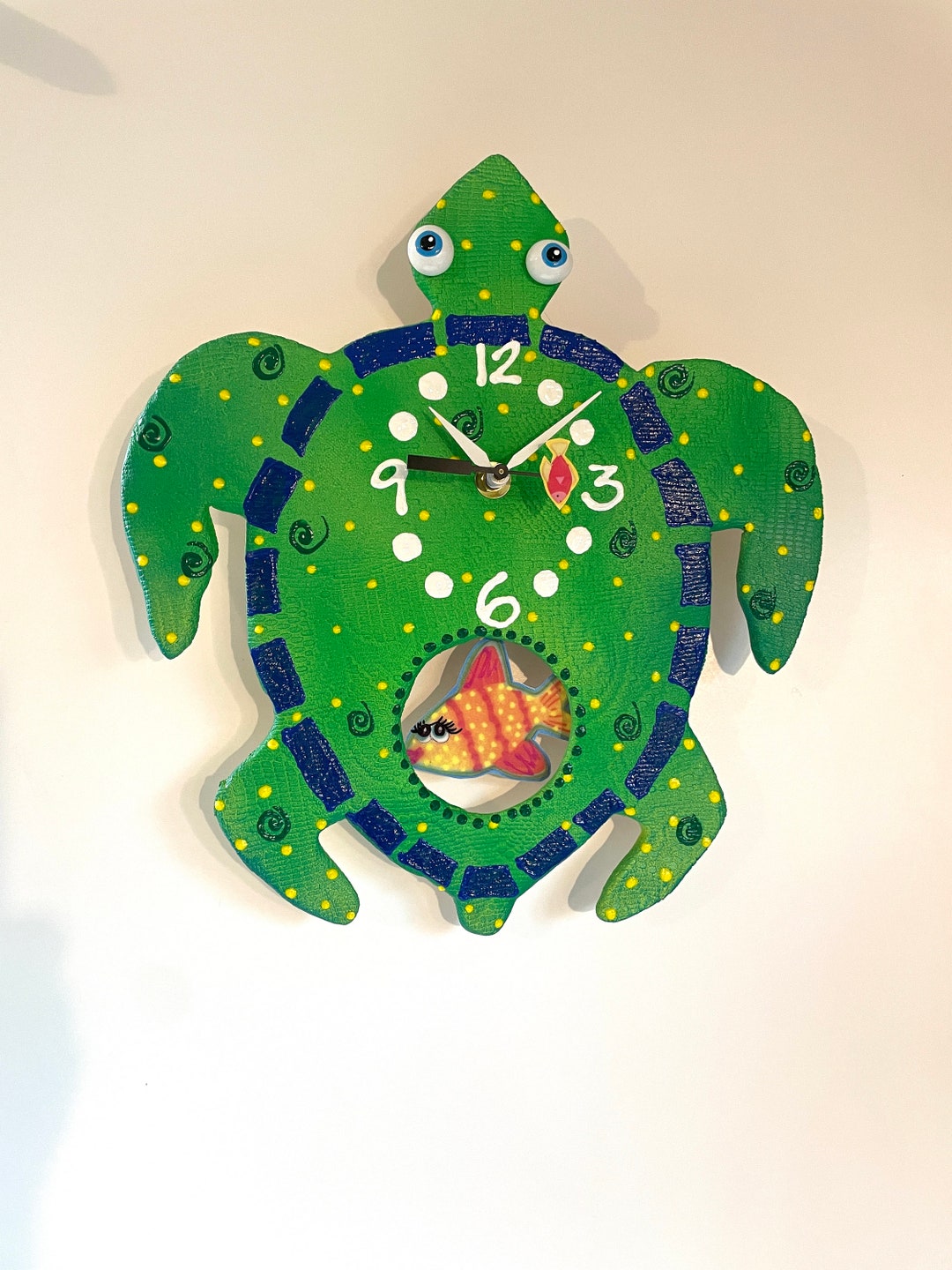 Turtle Pendulum Wall Clock,turtle Clock Unique Clock,handmade Clock ...