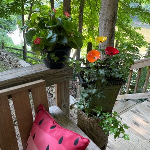 Set of 3 Mini Poppy Flower stakes,Poppy Flower Pot Cluster,Garden Stakes,Potted plants,Mother's Day Gift,Outdoor Garden Decor image 10