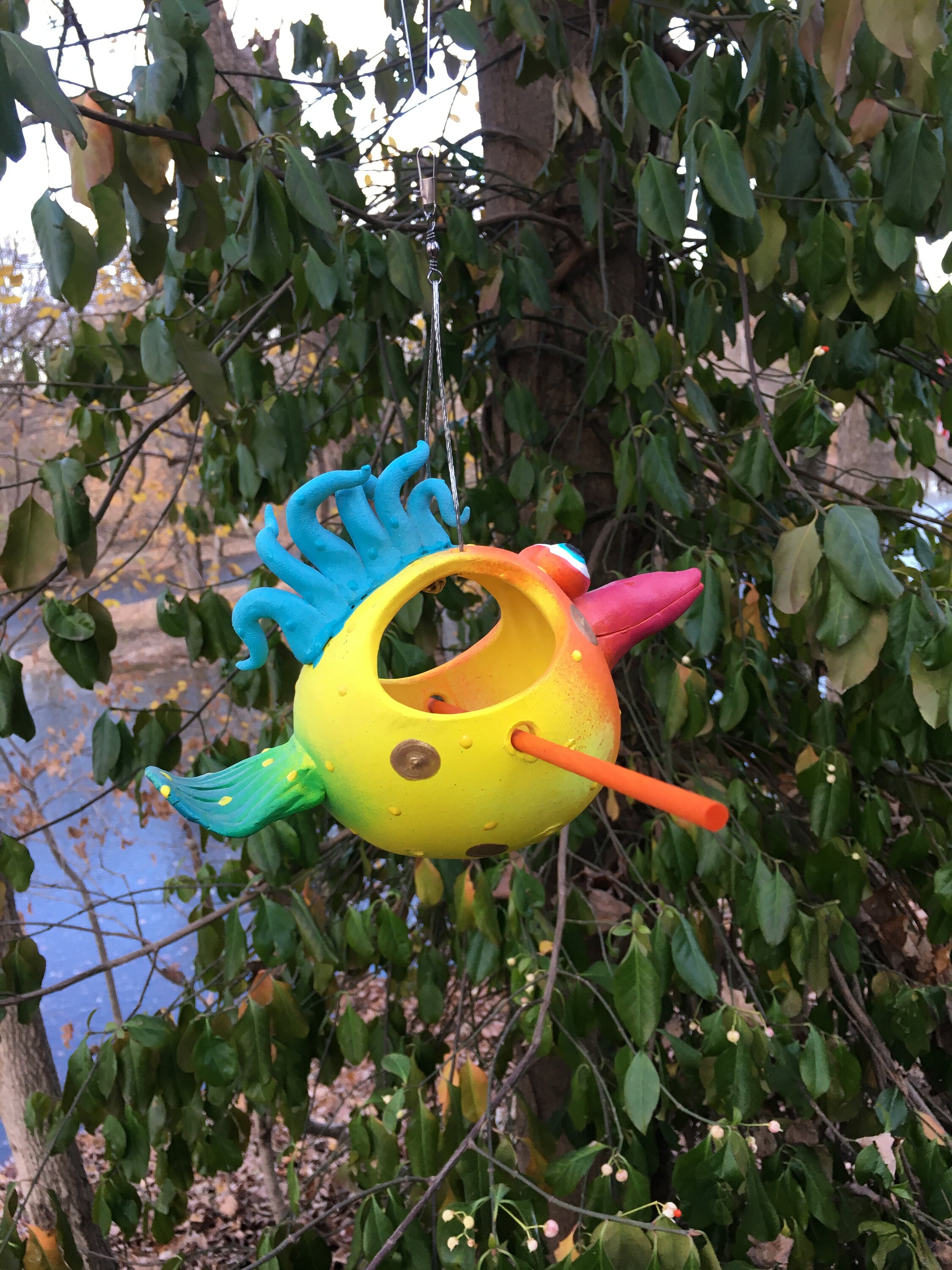 Birdfeeder Outdoor Bird Feeder Garden Decor Ceramic Bird Feeder