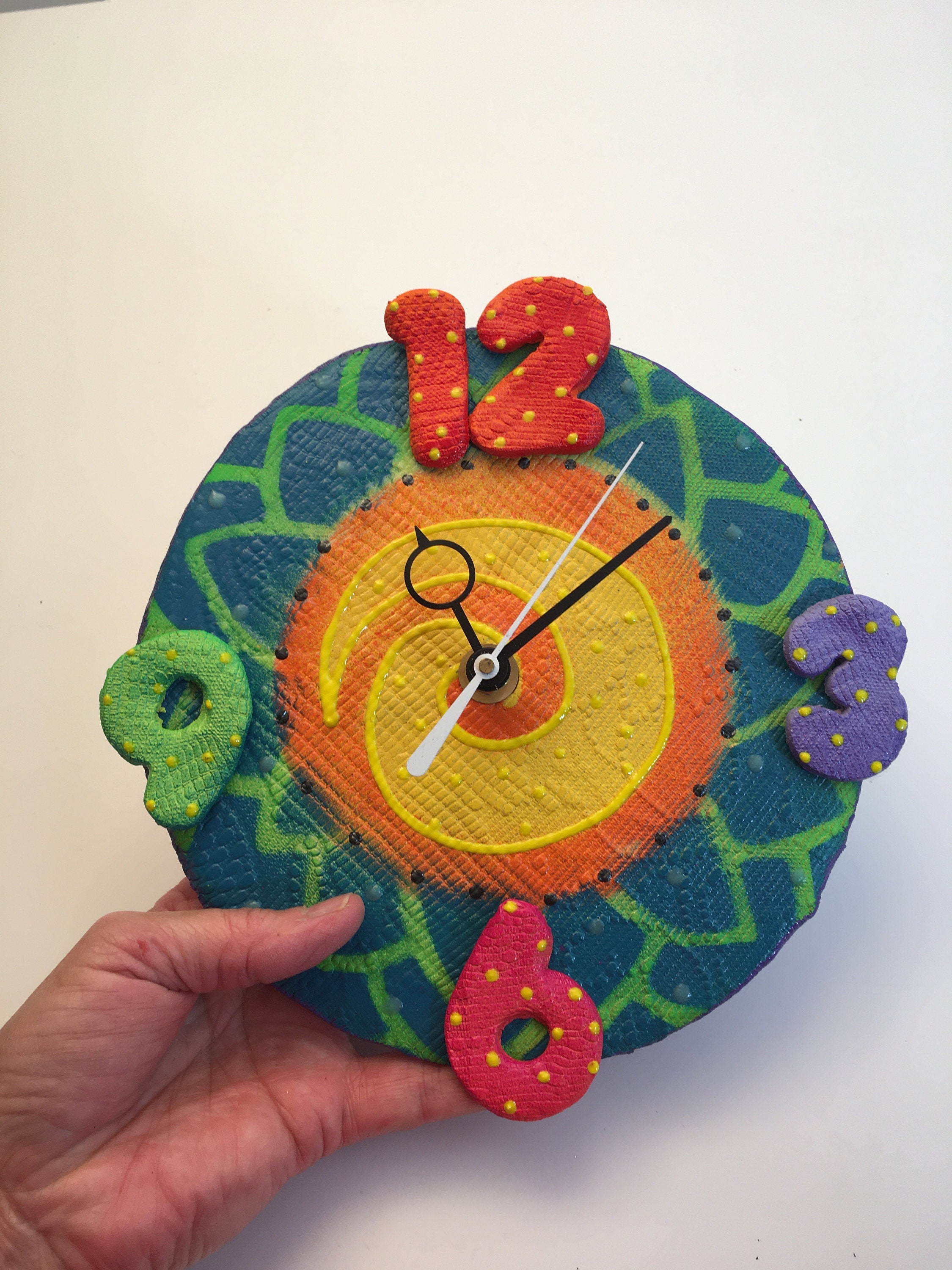 Modern Wall Clock Ceramic Clock Unique Clock Abstract Clock