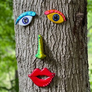 Tree Face,Tree Decor, Gift Ideas,Garden Art Tree Art Outdoor Decor Yard Art Outdoor Christmas Decoration ,Gifts For Her Garden Sculpture image 3