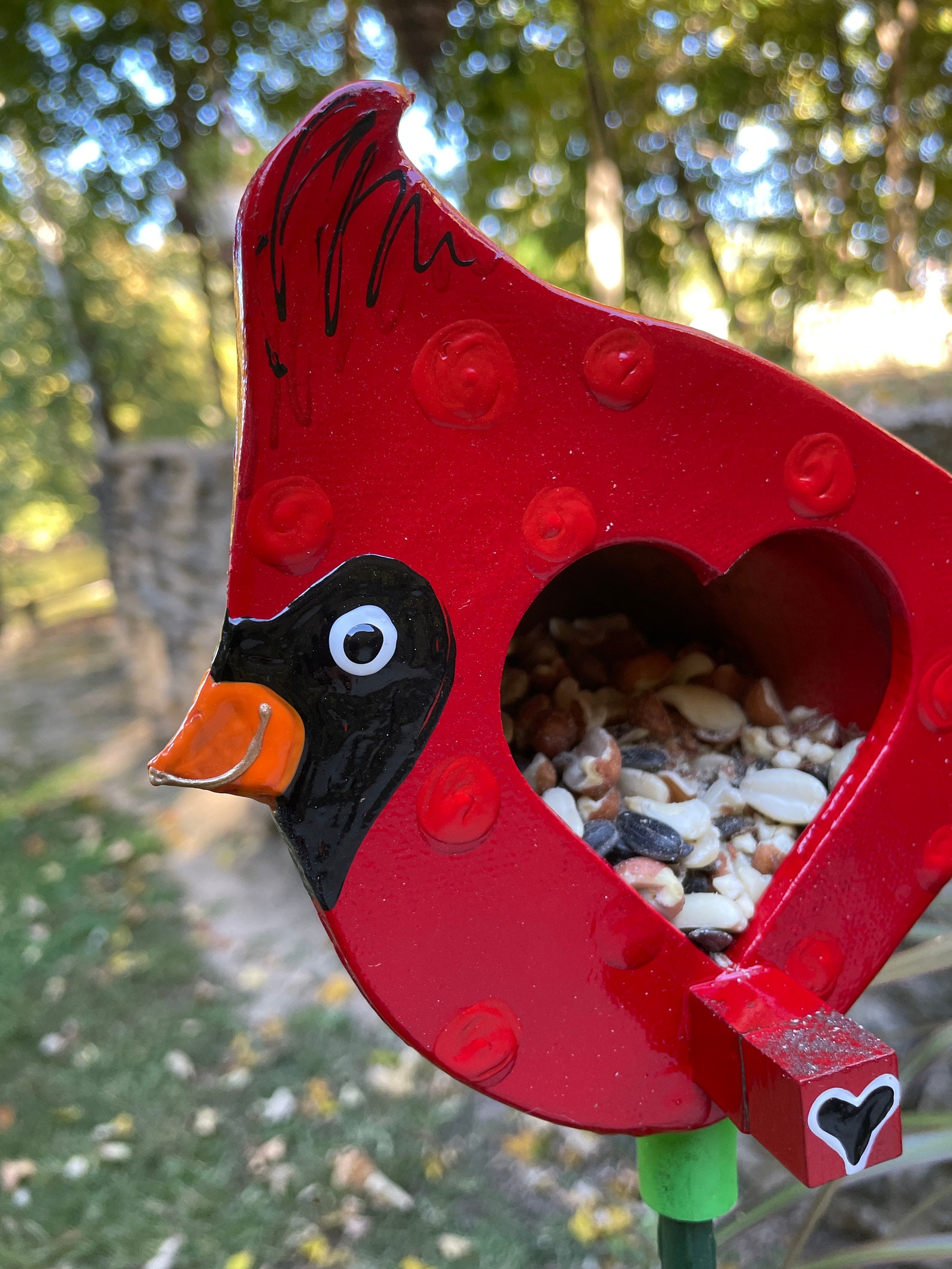 Cardinal Bird Feeder Garden Decor Cardinal Gift Unique Bird Etsy