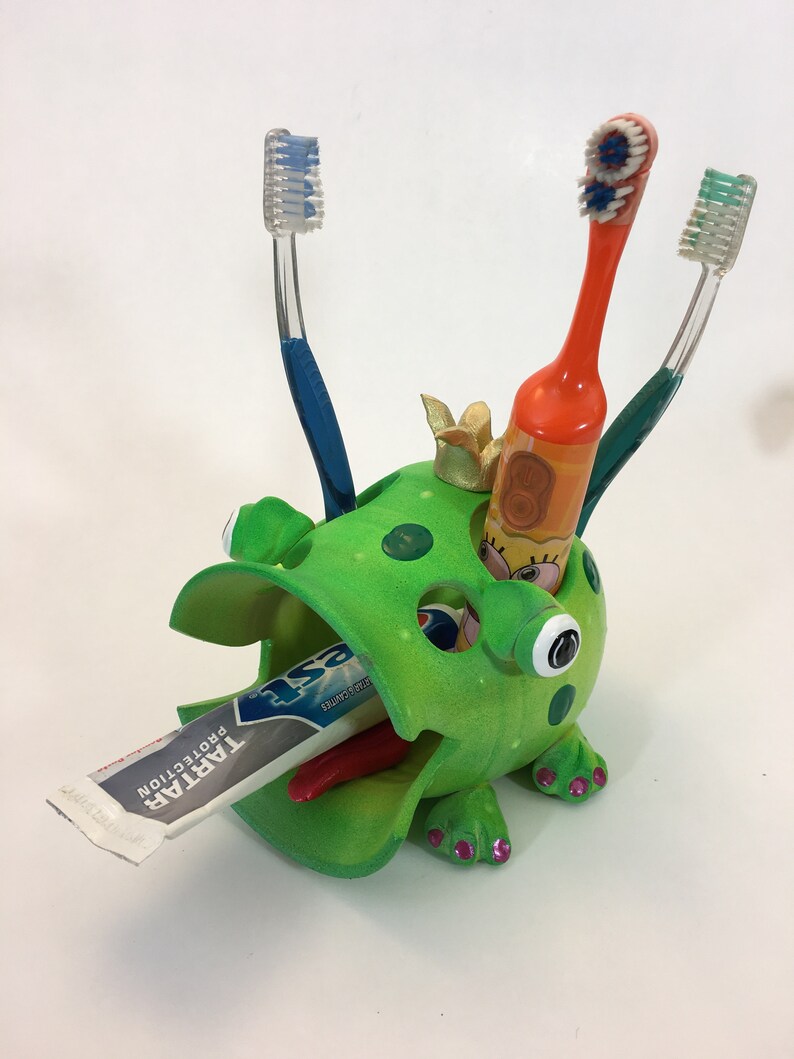 Whimsical Frog Toothbrush HolderKid's Toothbrush Holder Etsy