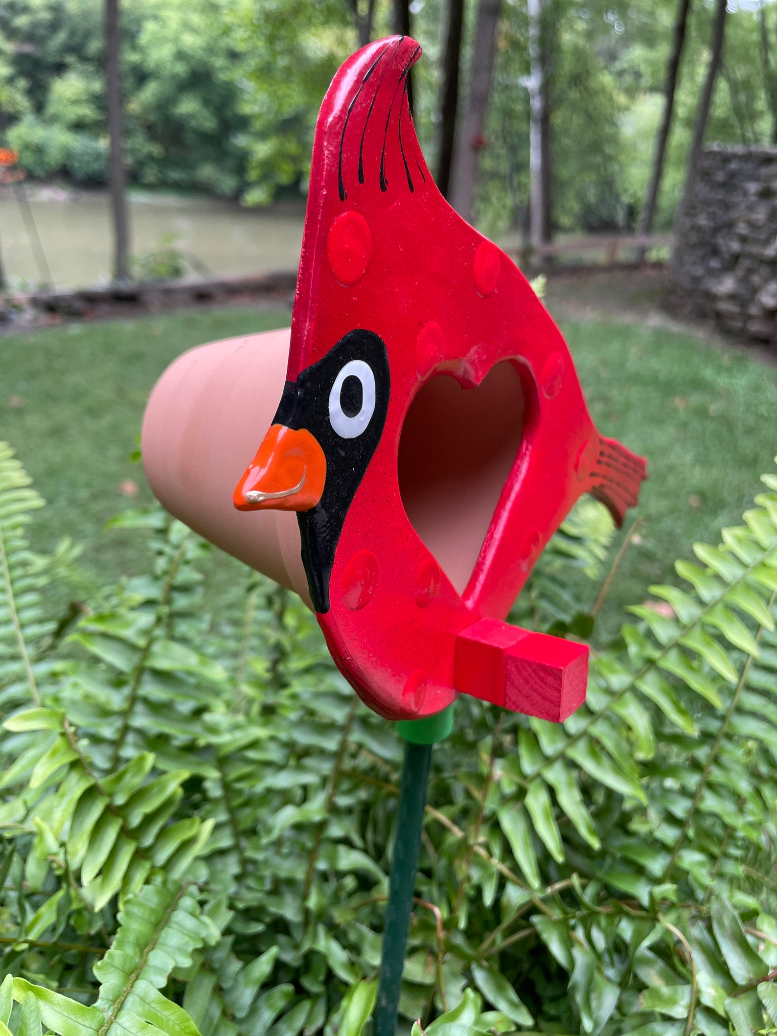 Cardinal Bird Feeder Garden Decor Cardinal Gift Unique Bird Etsy