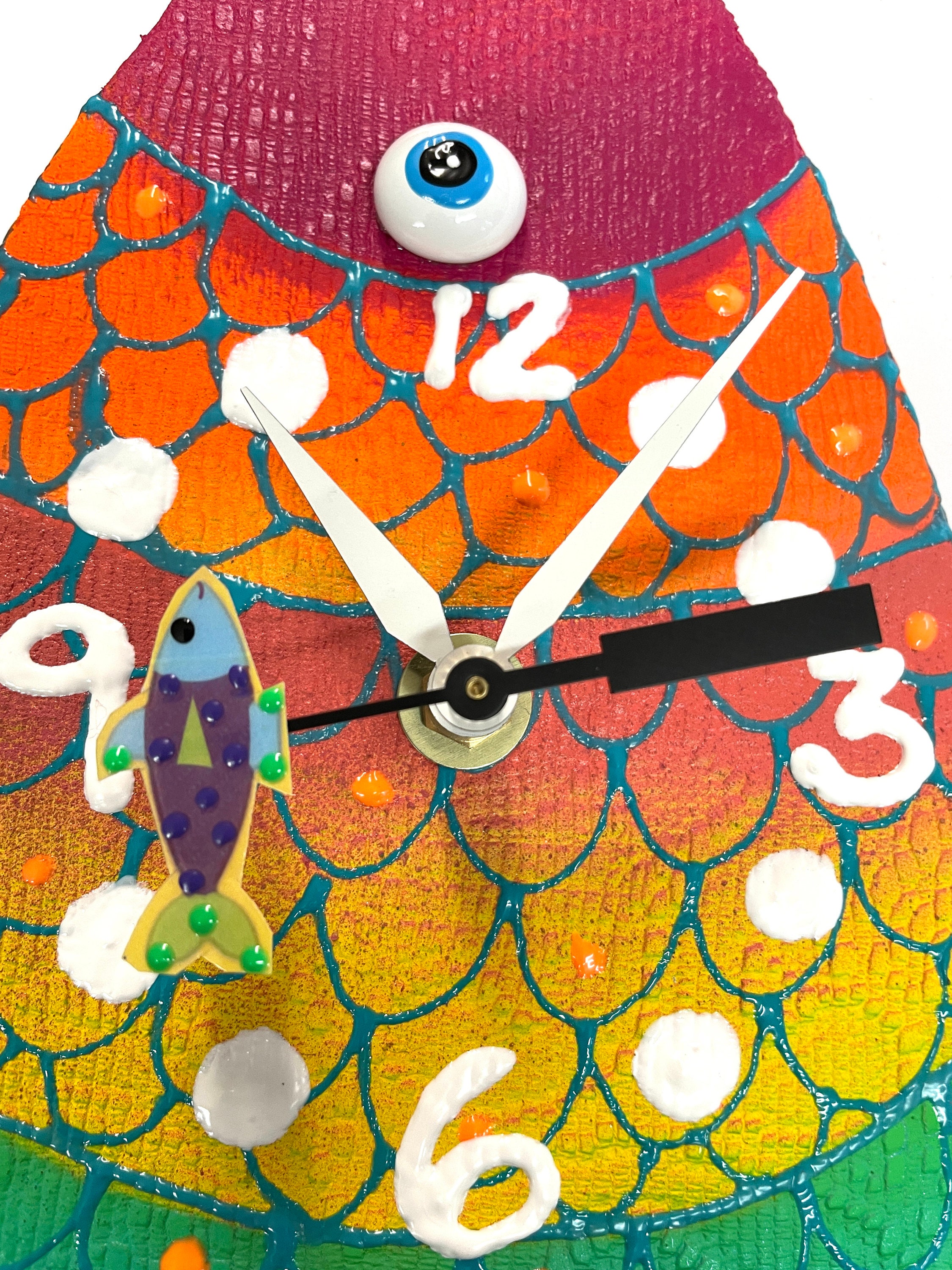 Fish Wall Clock with Pendulum, Beach House Decor, Florida Decor, unique