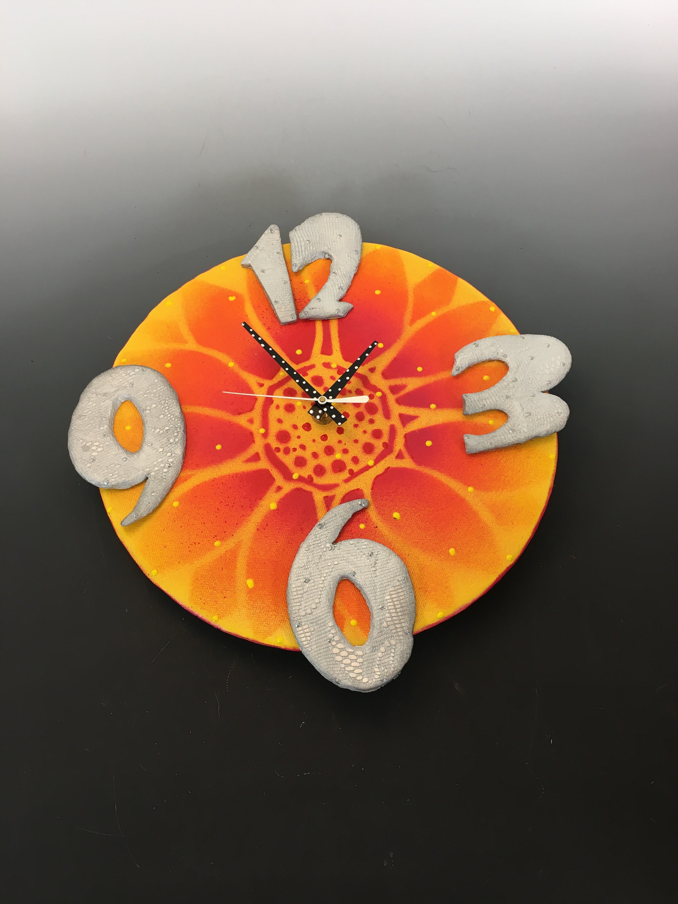 Modern Wall Clock, Ceramic Clock, unique clock, abstract clock, unique