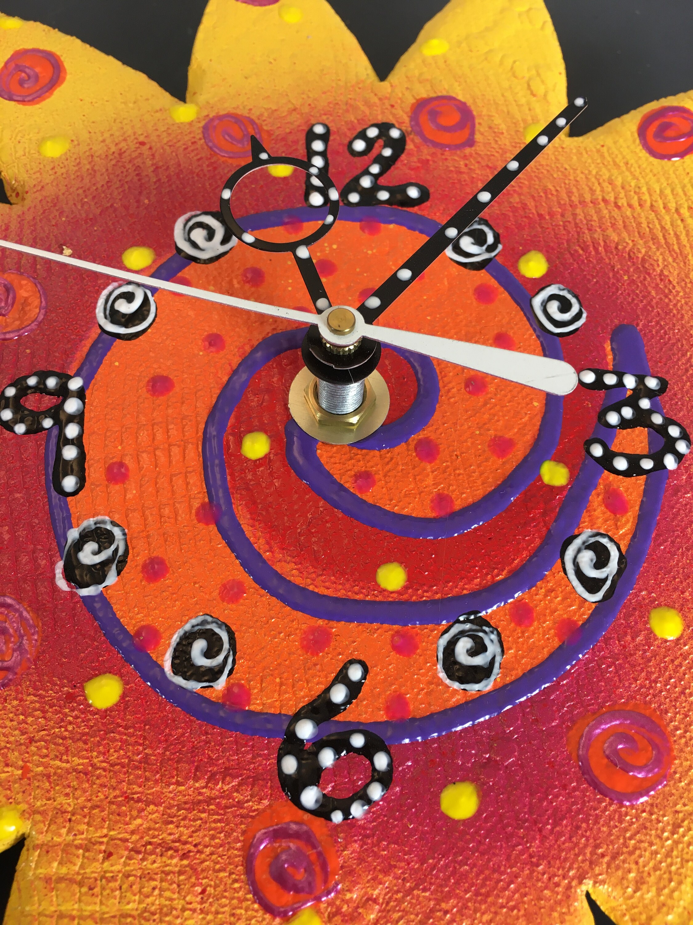 Here Comes The Sun Clock, Whimsical Sunshine Clock, Sun Clock, Wall Art