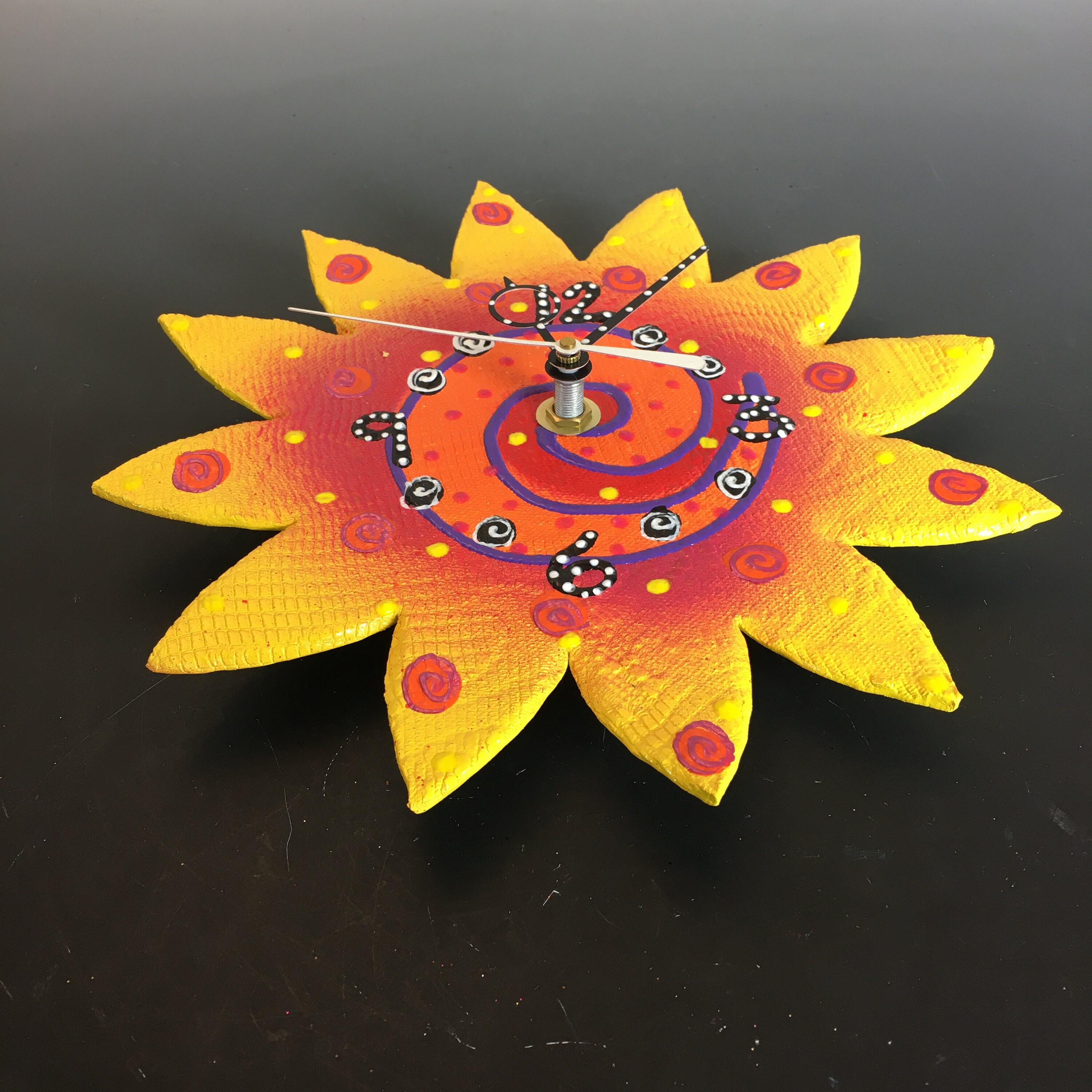 Here Comes The Sun Clock, Whimsical Sunshine Clock, Sun Clock, Wall Art