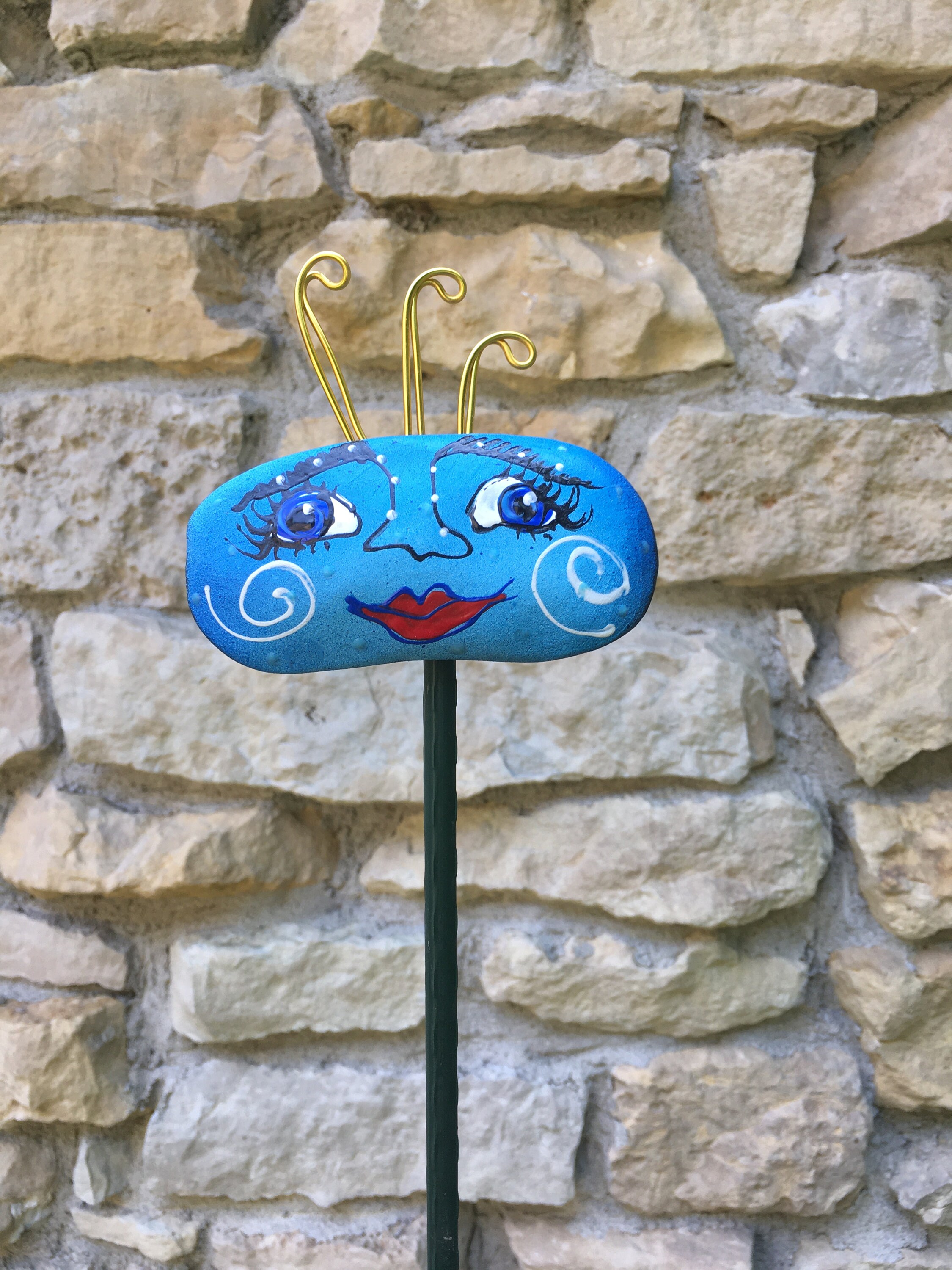 Unique Face Garden Yard Stake is a Lovely addition to your backyard