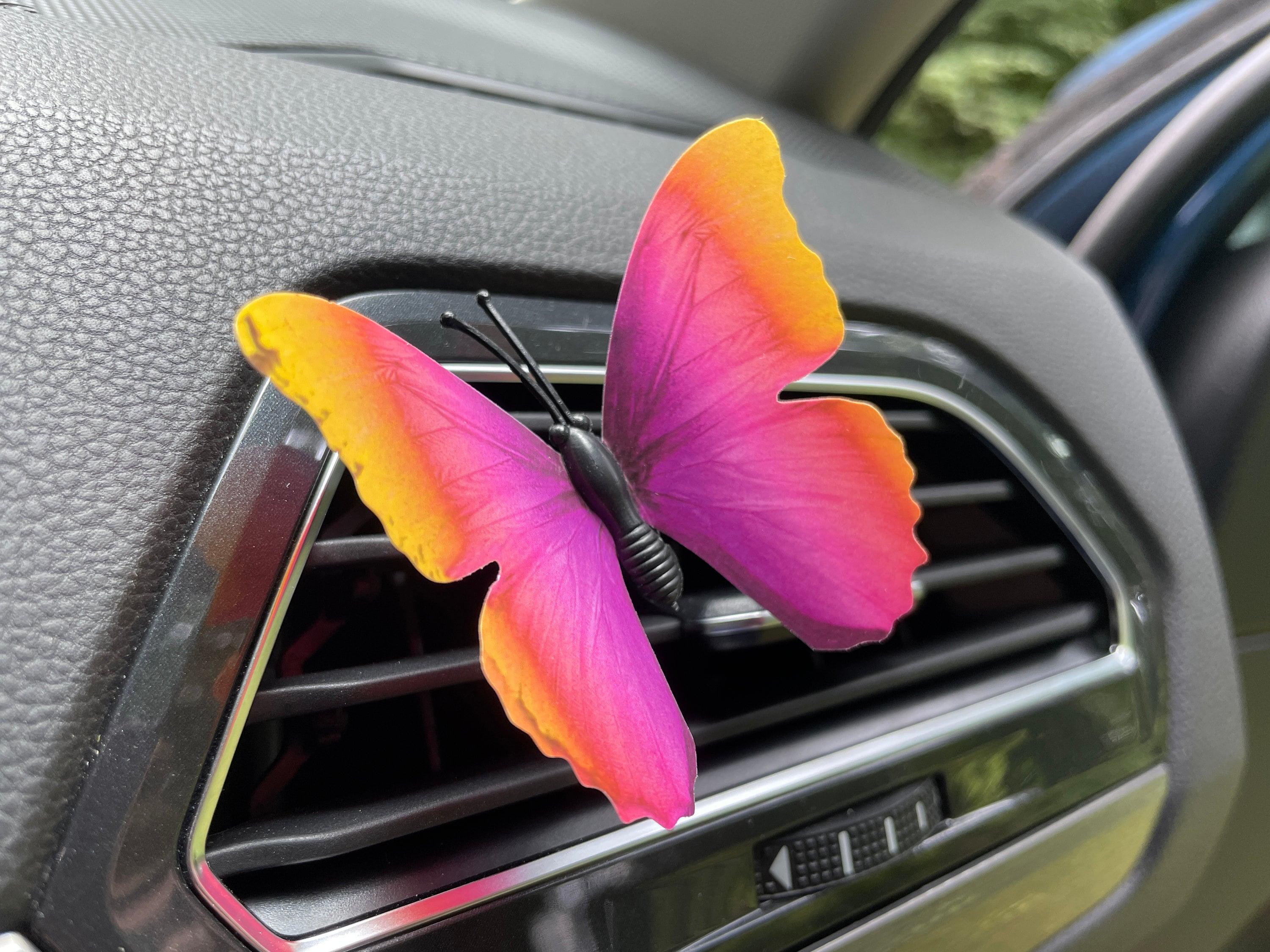 Set Of Two Butterfly Car Air Vent Clips Gift For Her Cute