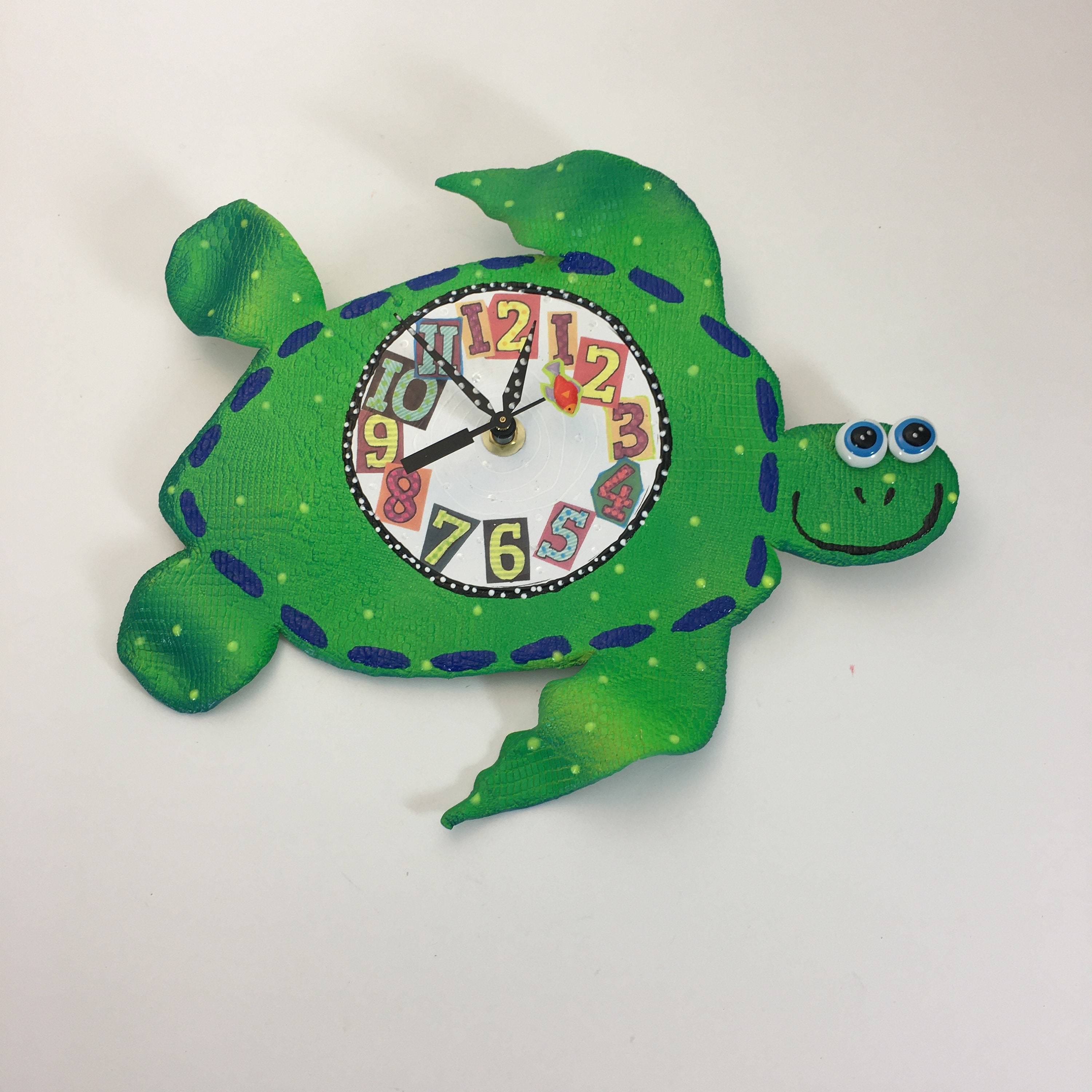 Sea Turtle Wall Clock ,Unique Clock,Handmade clock, Unique wall Clock