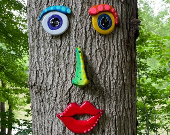 Tree FaceTree Decoration Gift Ideas,Garden Art Outdoor Decor Yard Art ,Fence decor,Tree Face for on Trees, Mother's Day Gift For Her