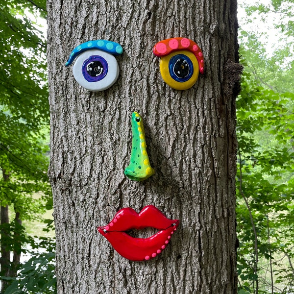 Tree FaceTree Decoration Gift Ideas,Garden Art Outdoor Decor Yard Art ,Fence decor,Tree Face for on Trees, Mother's Day Gift For Her