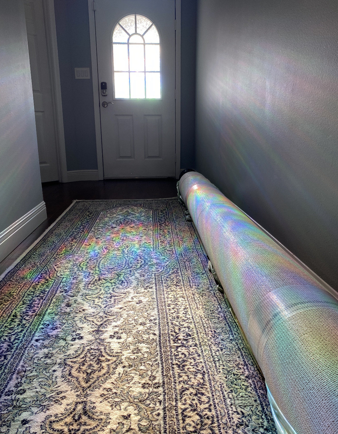 Beautyhero Rainbow Window Privacy Film Holographic Stained Glass Window  Film Decorative Window Cover Static Cling Non-Adhesive Removable House  Window