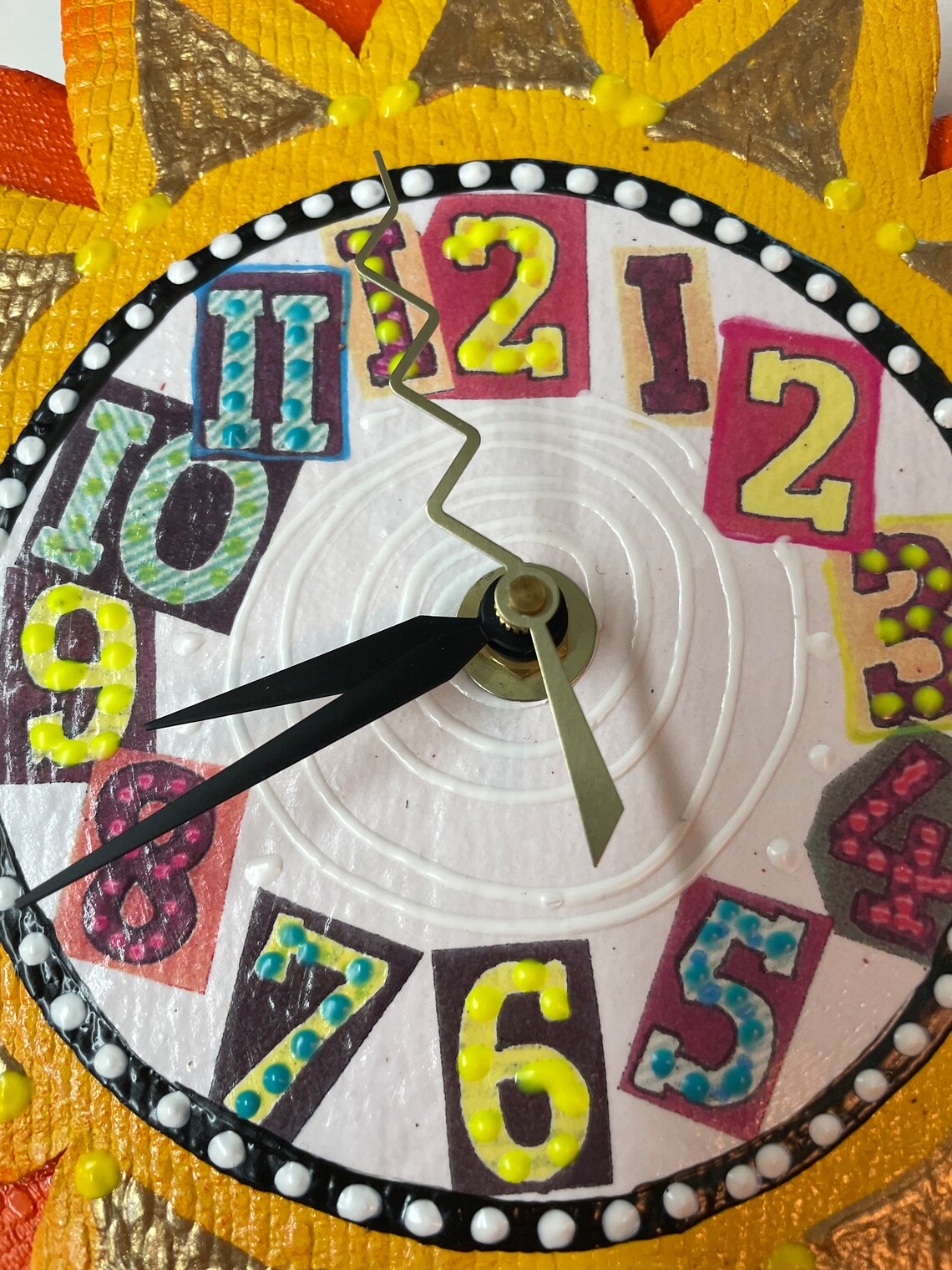Here Comes the Sun Clock, Wall Clock Whimsical Sunshine Clock,sun Clock ...