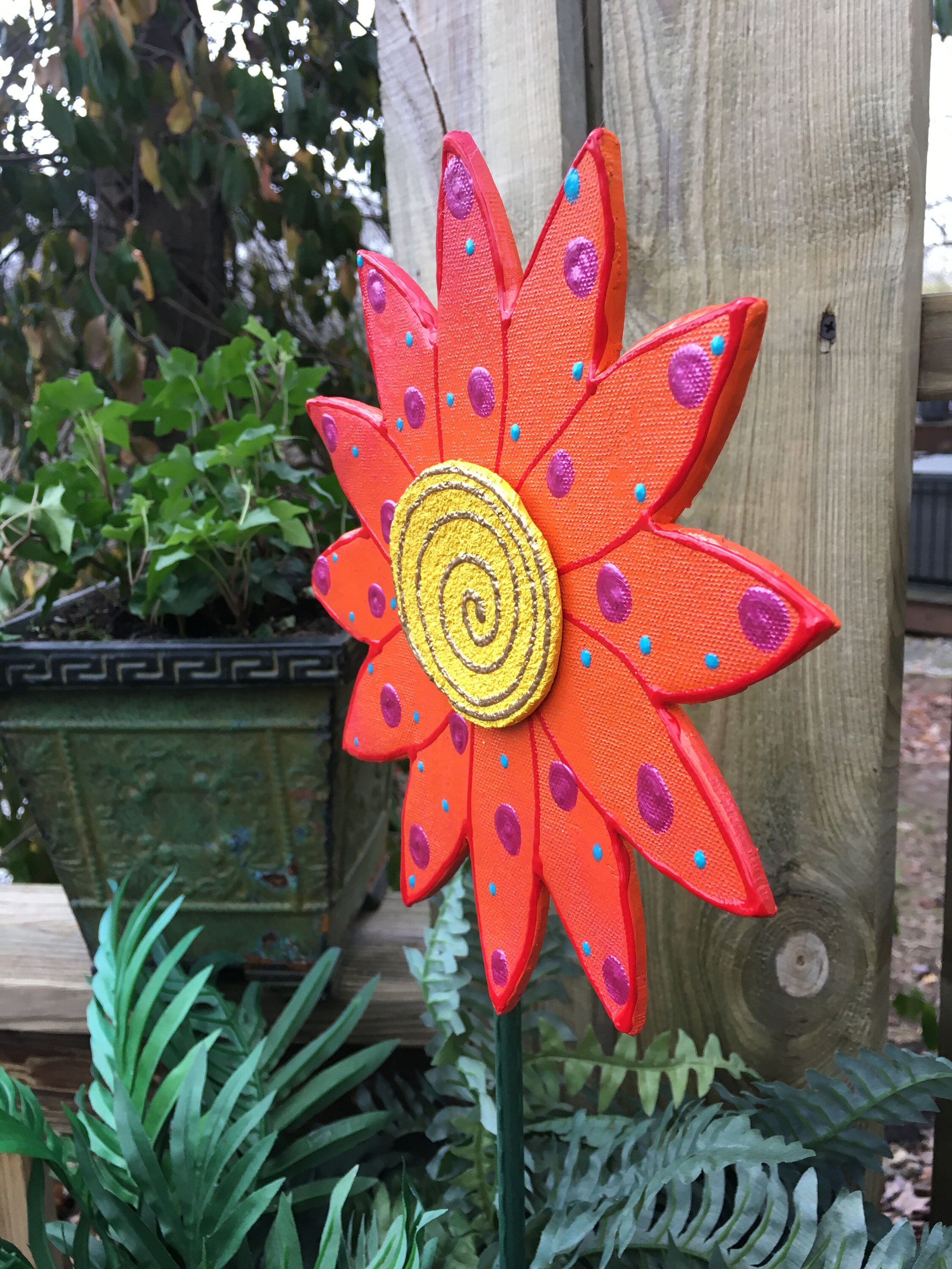 Flower Garden Stake,Garden Stakes,Lawn decoration,Outdoor garden decor