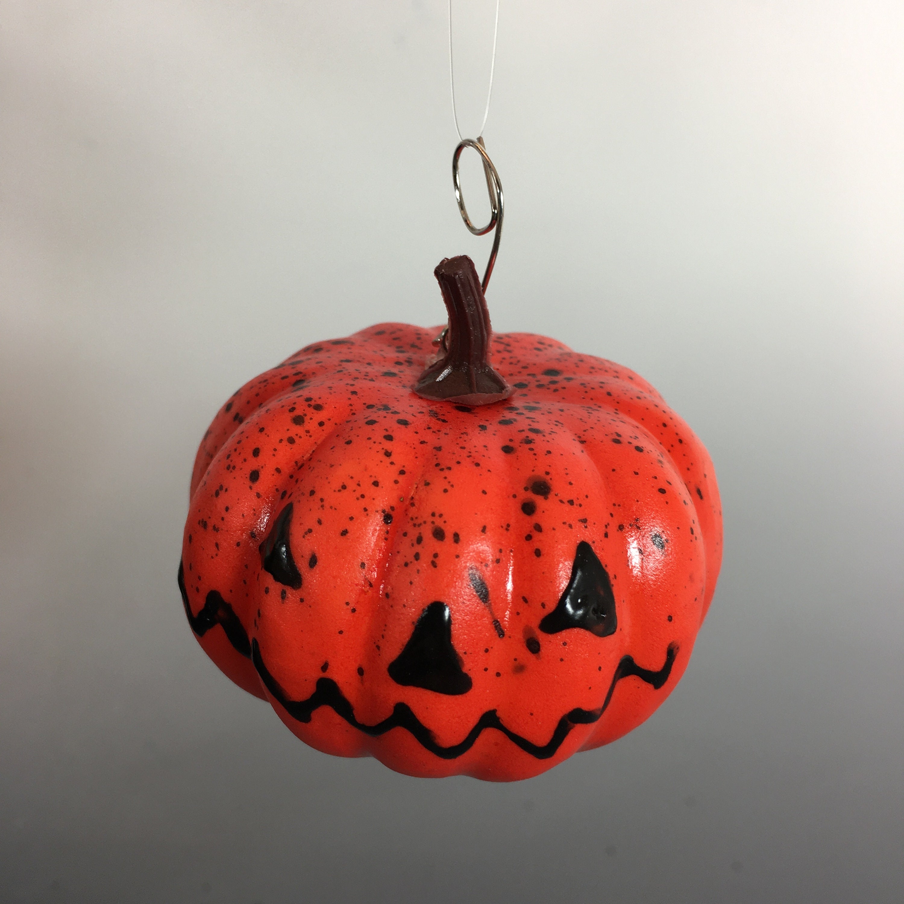 Four 2 inch Halloween Pumpkin Ornaments Spooky Home Decor Etsy
