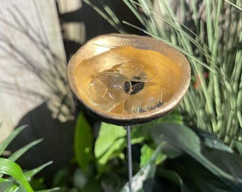 Bee and Butterfly Puddler Pollinator water station Insect hydration station Miniature oasis for bees Clay cup garden accessory