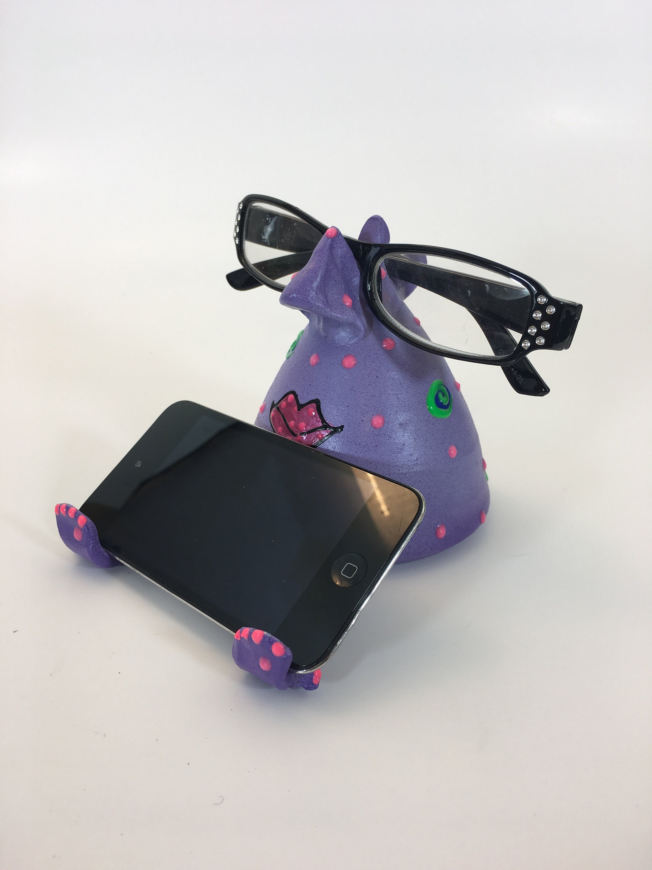IPHONE STANDEYE GLass Holder Cell Phone Desk StandWomen Etsy