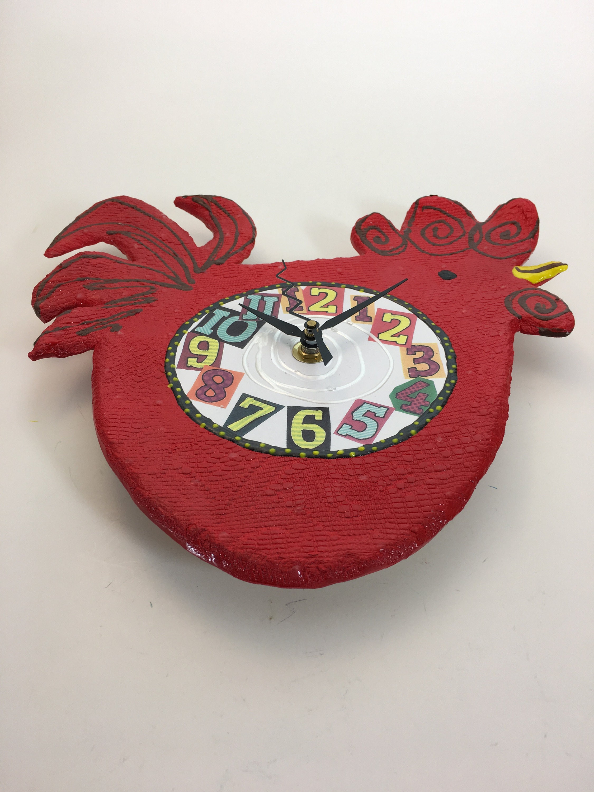 Wall Clock, Rooster Clock,Kitchen Clock, Animal Clock, Kitchen Decor