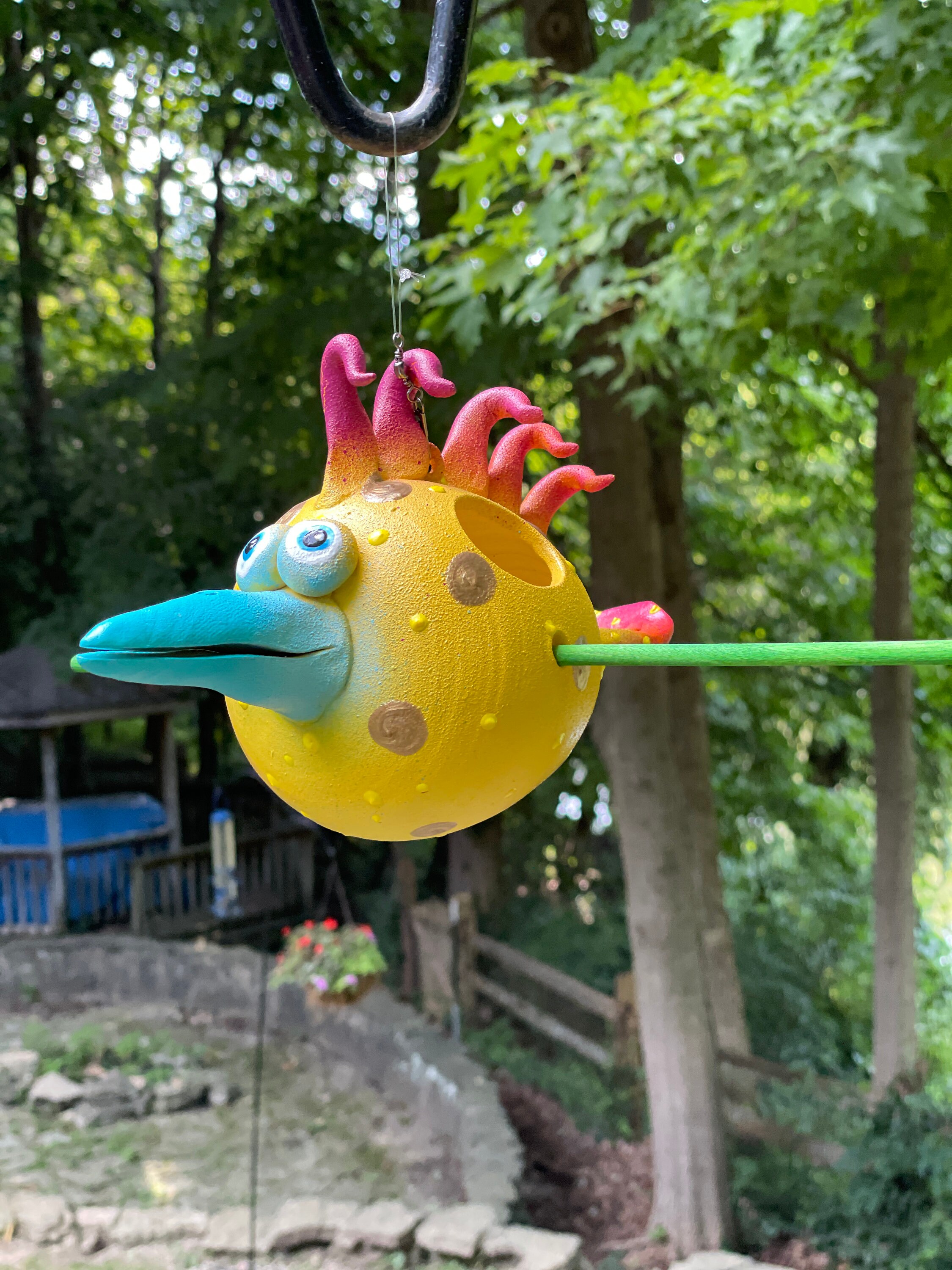 Birdfeeder Outdoor Bird Feeder Garden Decor Ceramic Bird Feeder