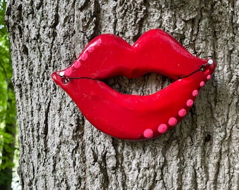 Red Lips Replacement Tree FaceTree Decoration Lips-mouth