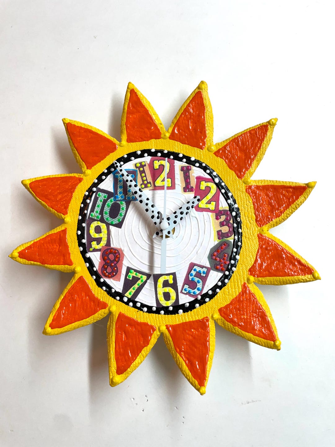 Here Comes the Sun Clock, Wall Clock Whimsical Sunshine Clock,sun Clock ...
