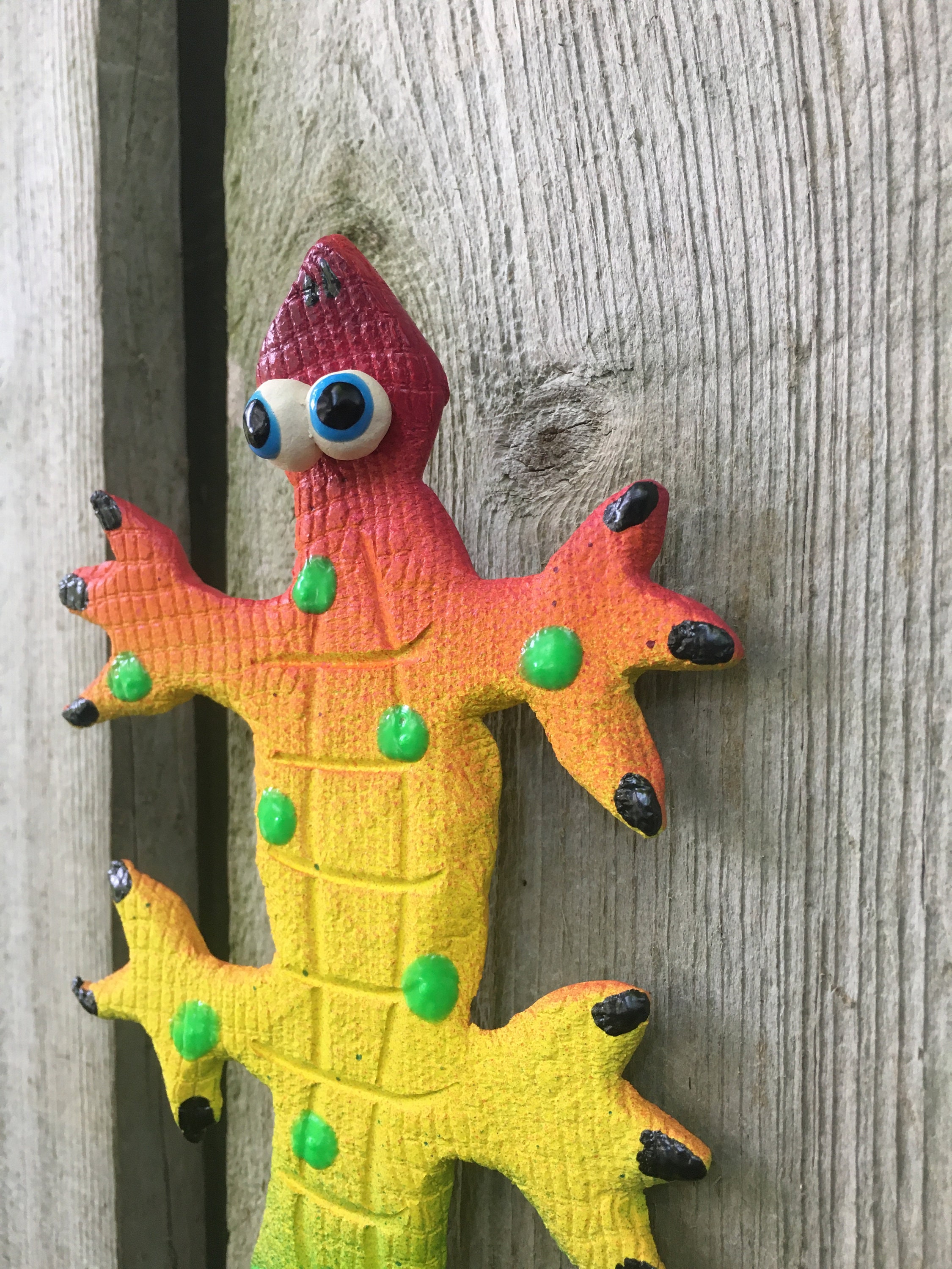 Lizard, Gecko Fence Decor,Tropical Gecko Tree Decor, Wall Decoration