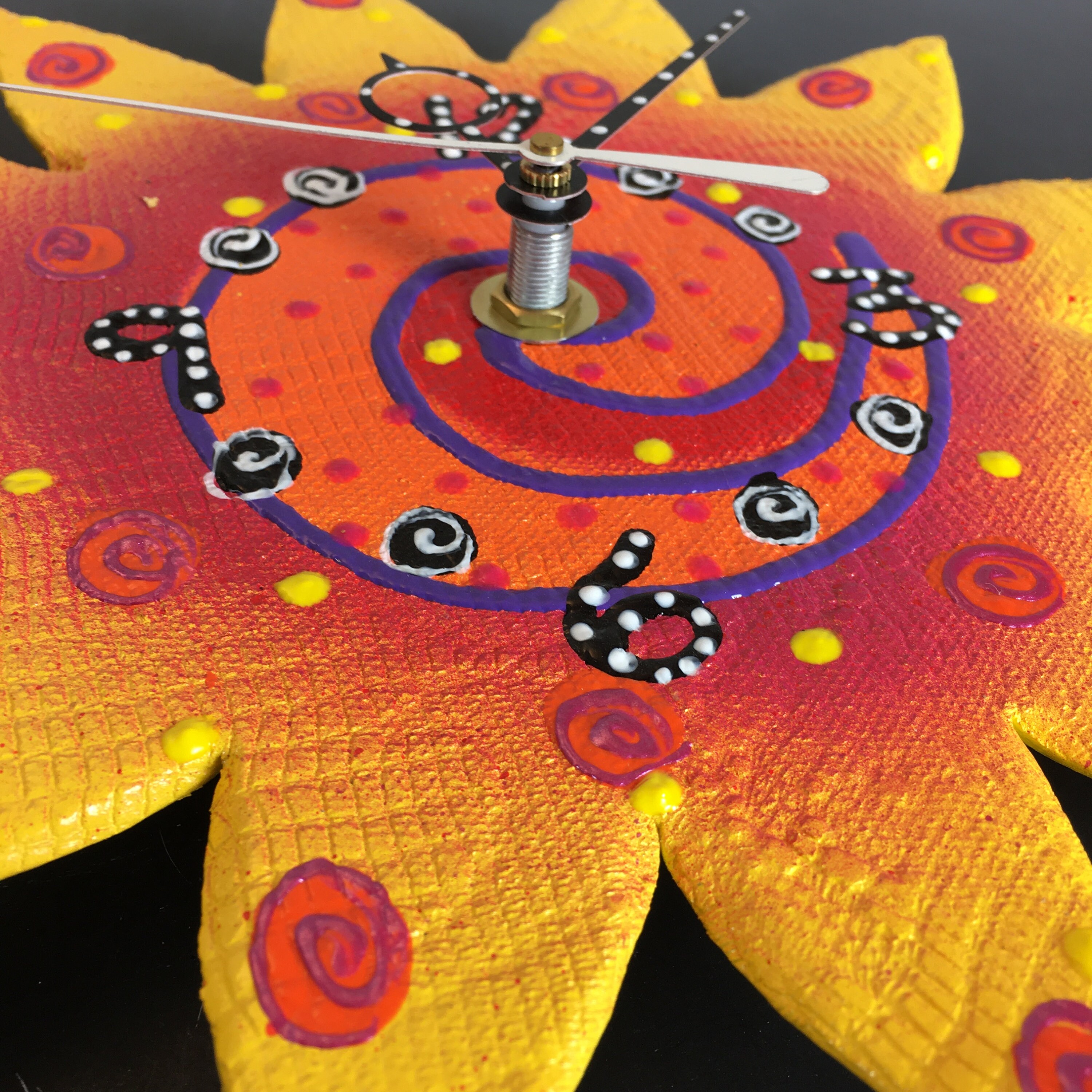 Here Comes The Sun Clock, Whimsical Sunshine Clock, Sun Clock, Wall Art