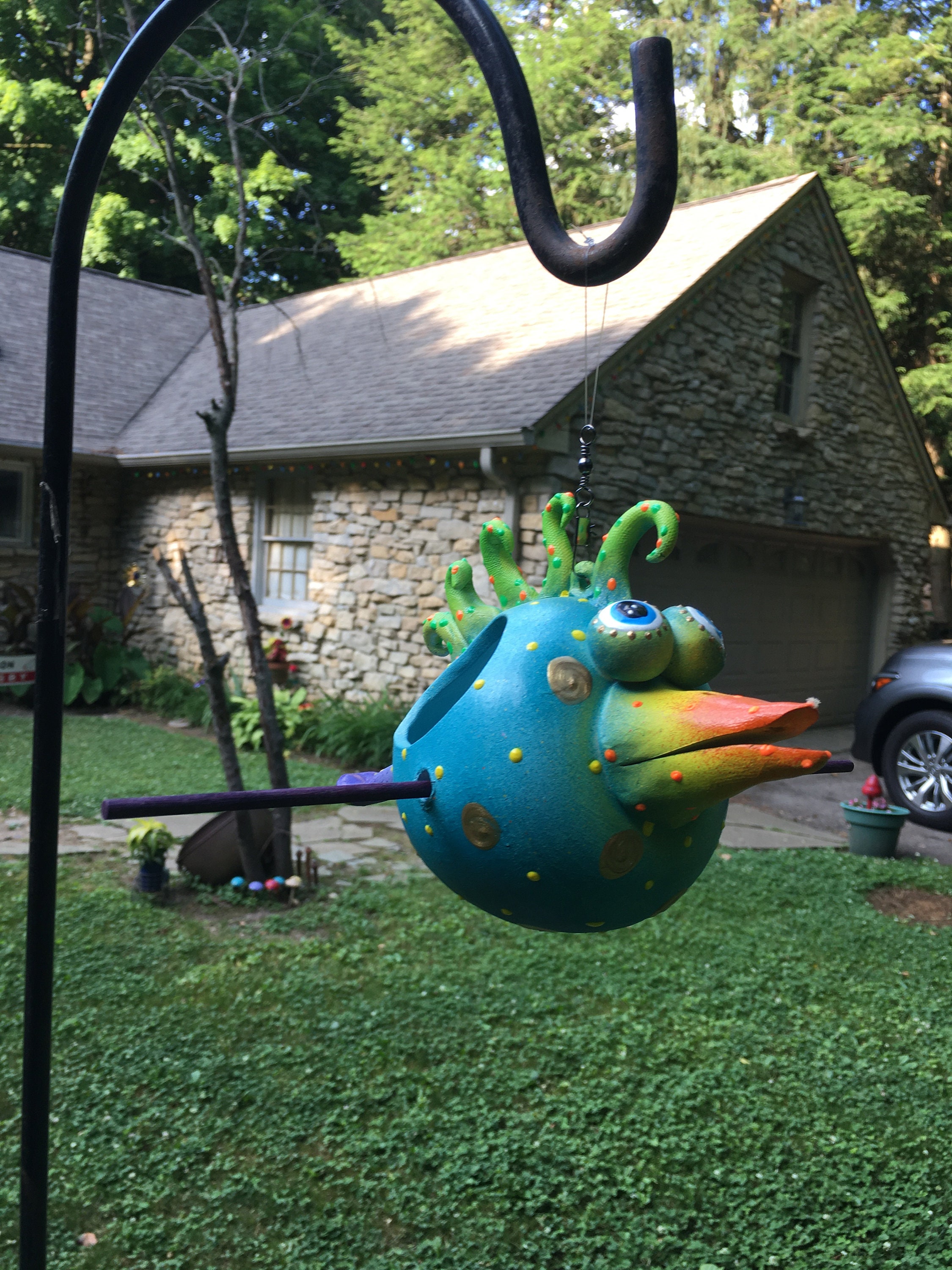 Birdfeeder ~ Outdoor Bird Feeder ~ Garden Decor ~ Ceramic Bird Feeder