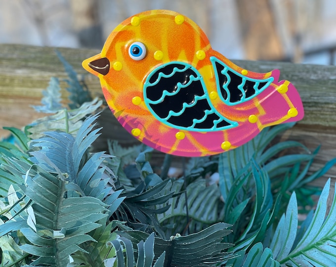 Metal Yard Art Bird Garden Stakes,bird Garden Art,potted Plants,gift