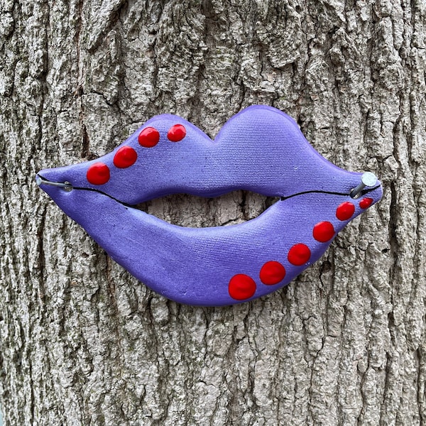 Purple Lips Replacement Tree FaceTree Decoration Lips-mouth