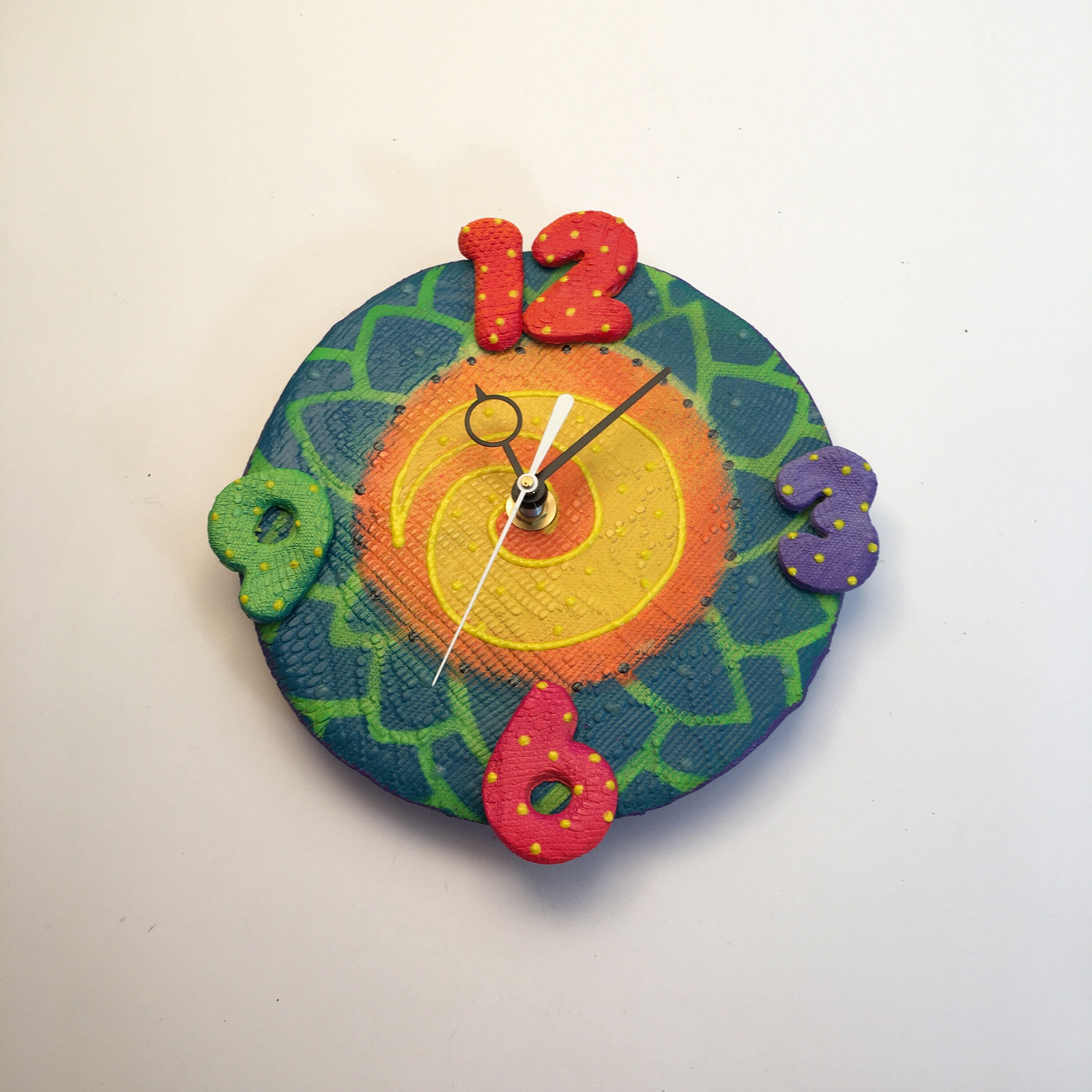 Modern Wall Clock Ceramic Clock Unique Clock Abstract Clock