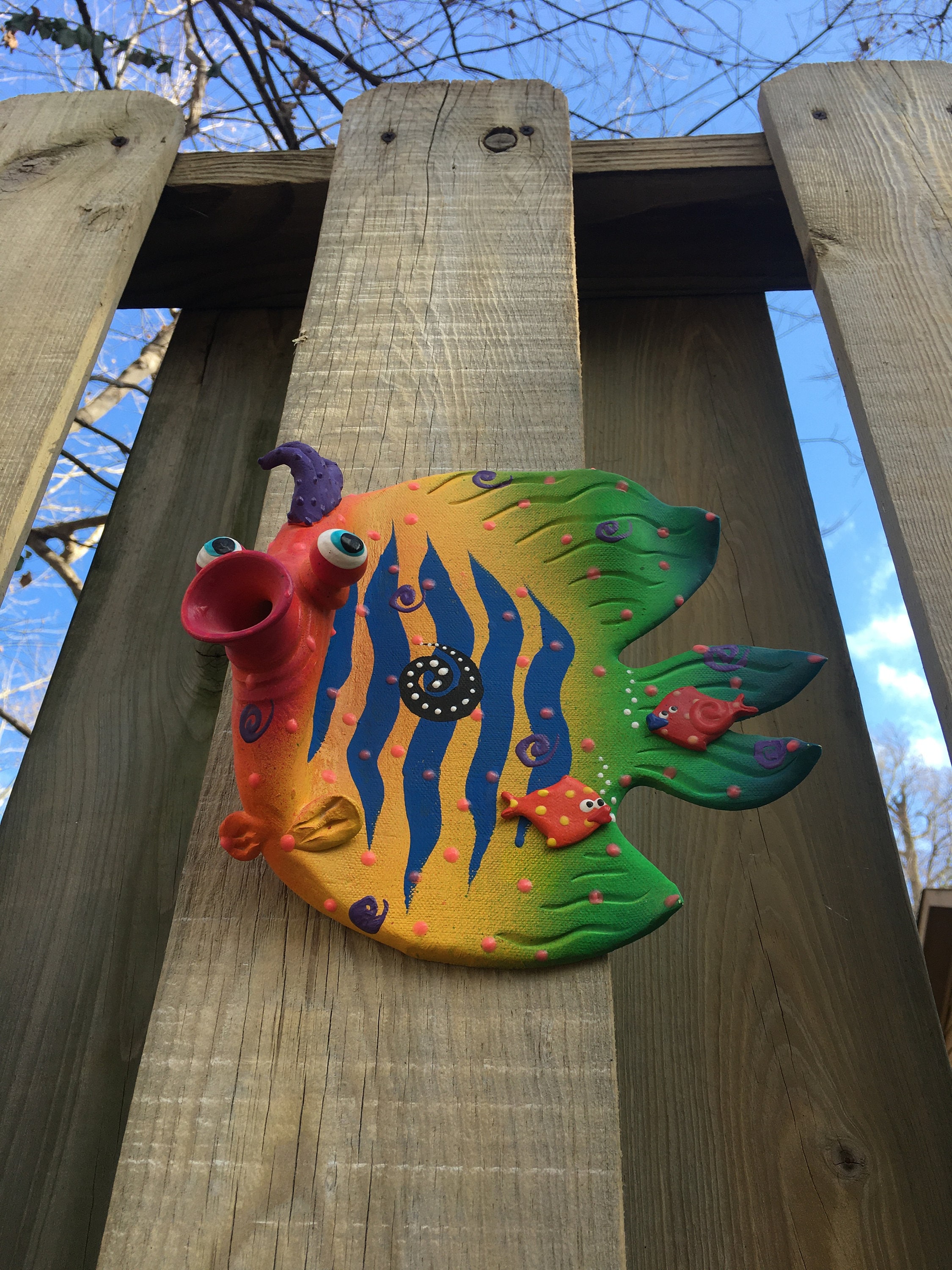Fish wall Sculpture, Outdoor Pool Art Decor, Beach Theme
