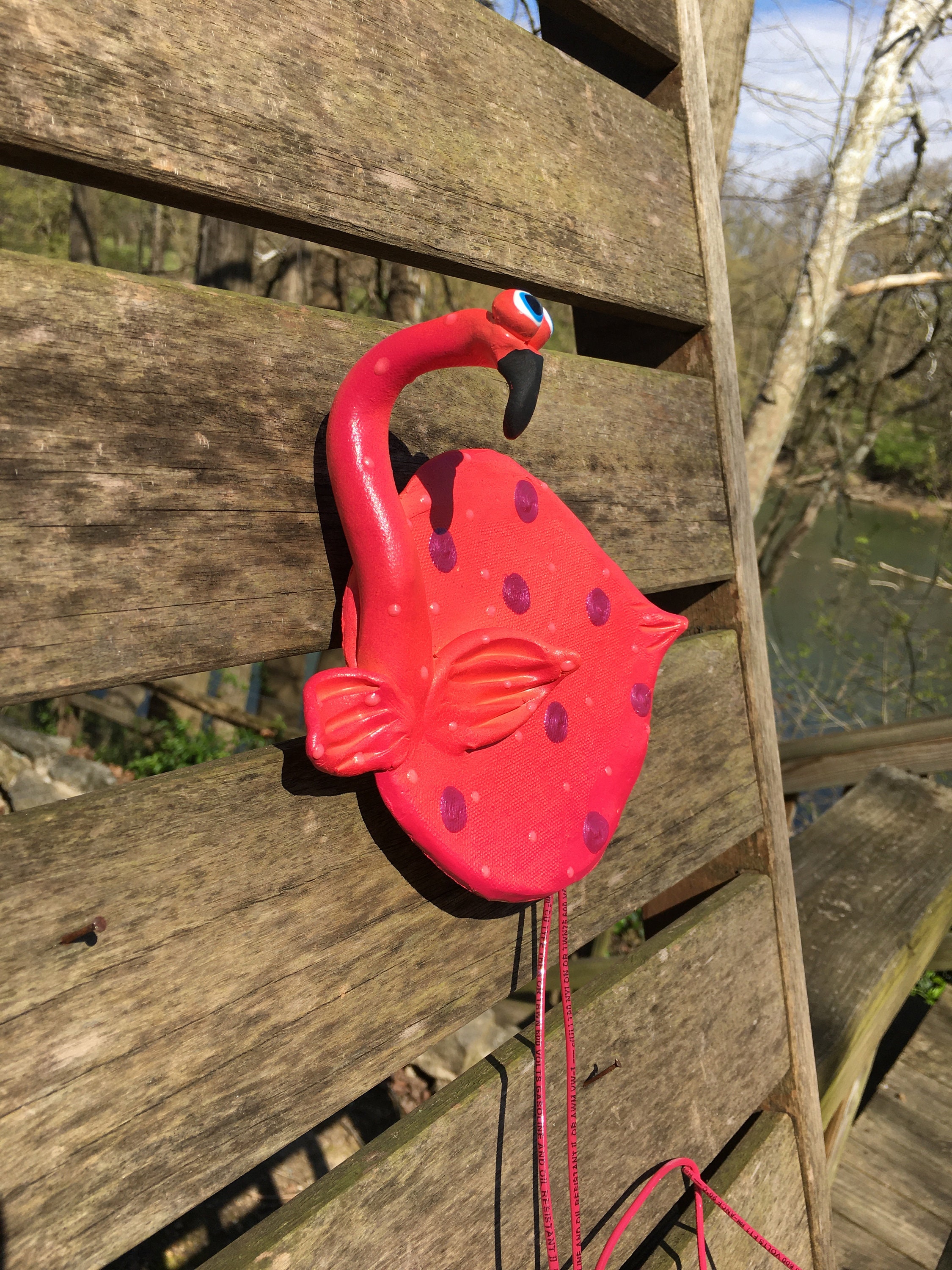 Pink Flamingo Wall Hanging , Pink Flamingo Art,Pink Flamingo decor