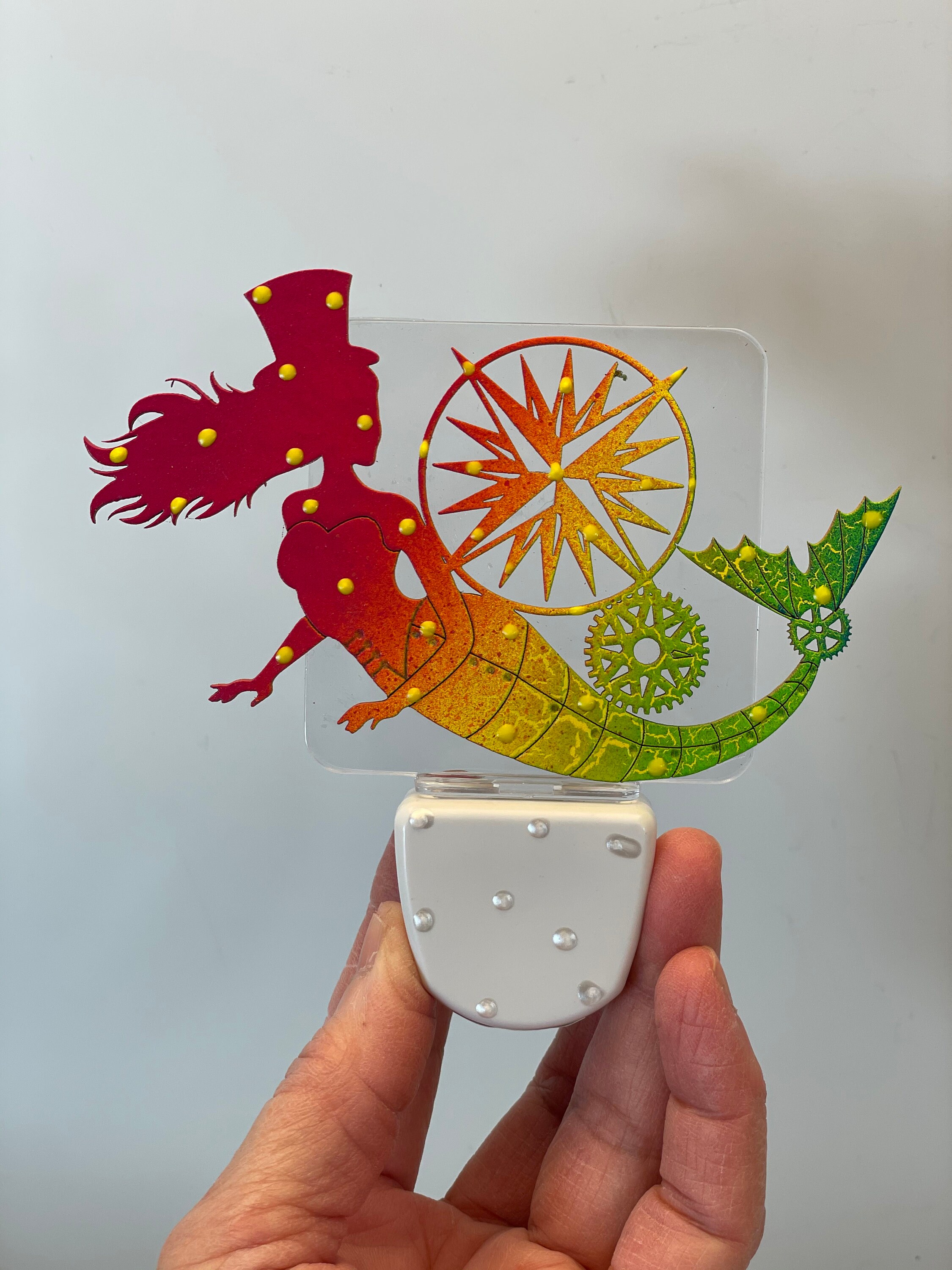 Mermaid Night Light/ Night Light Wall Plug in/Wall Art, Mermaid Art