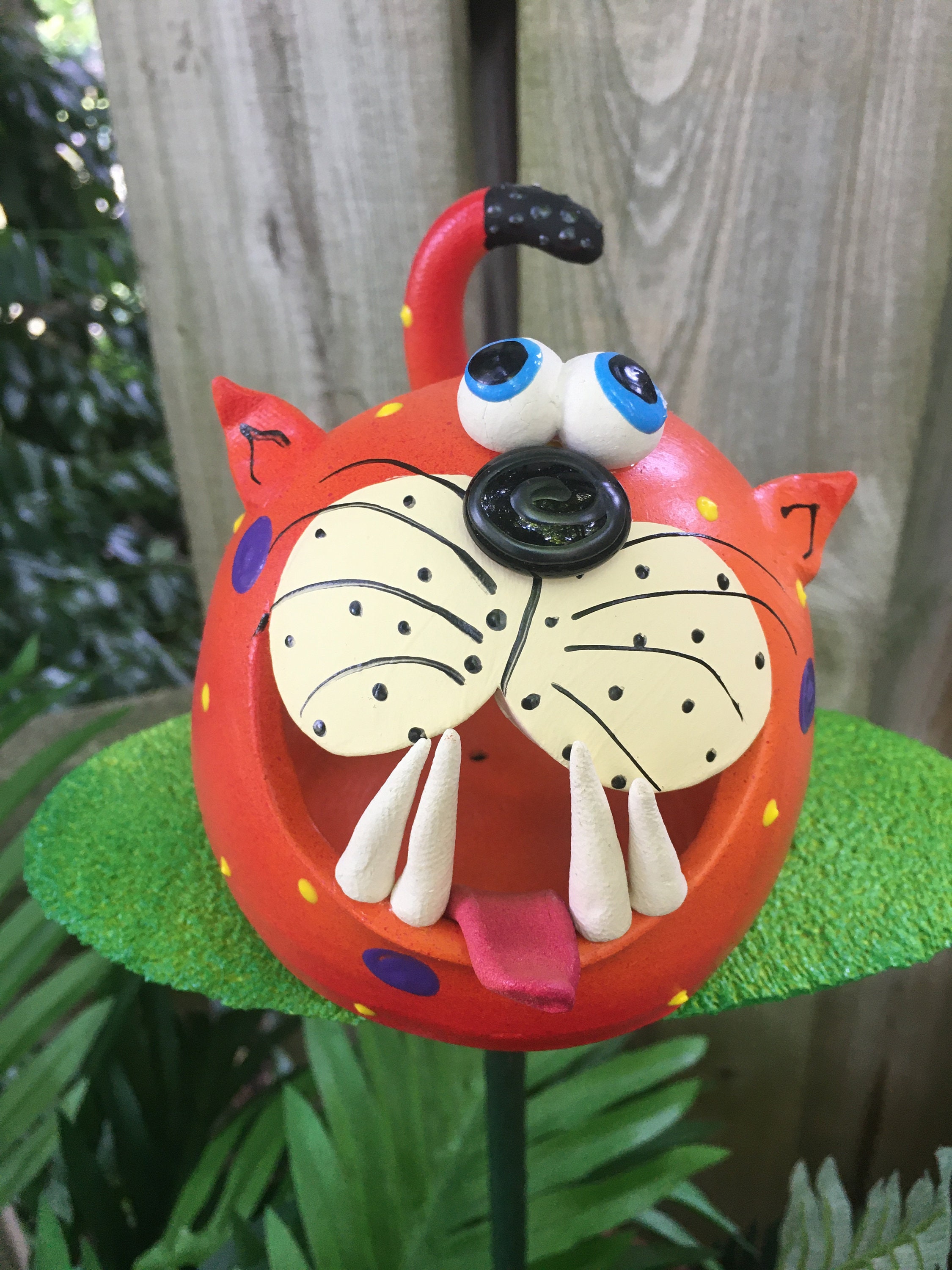 CAT, Bird feeder, Birdhouse,CAT Bird Feeder, Bird House Garden Stakes