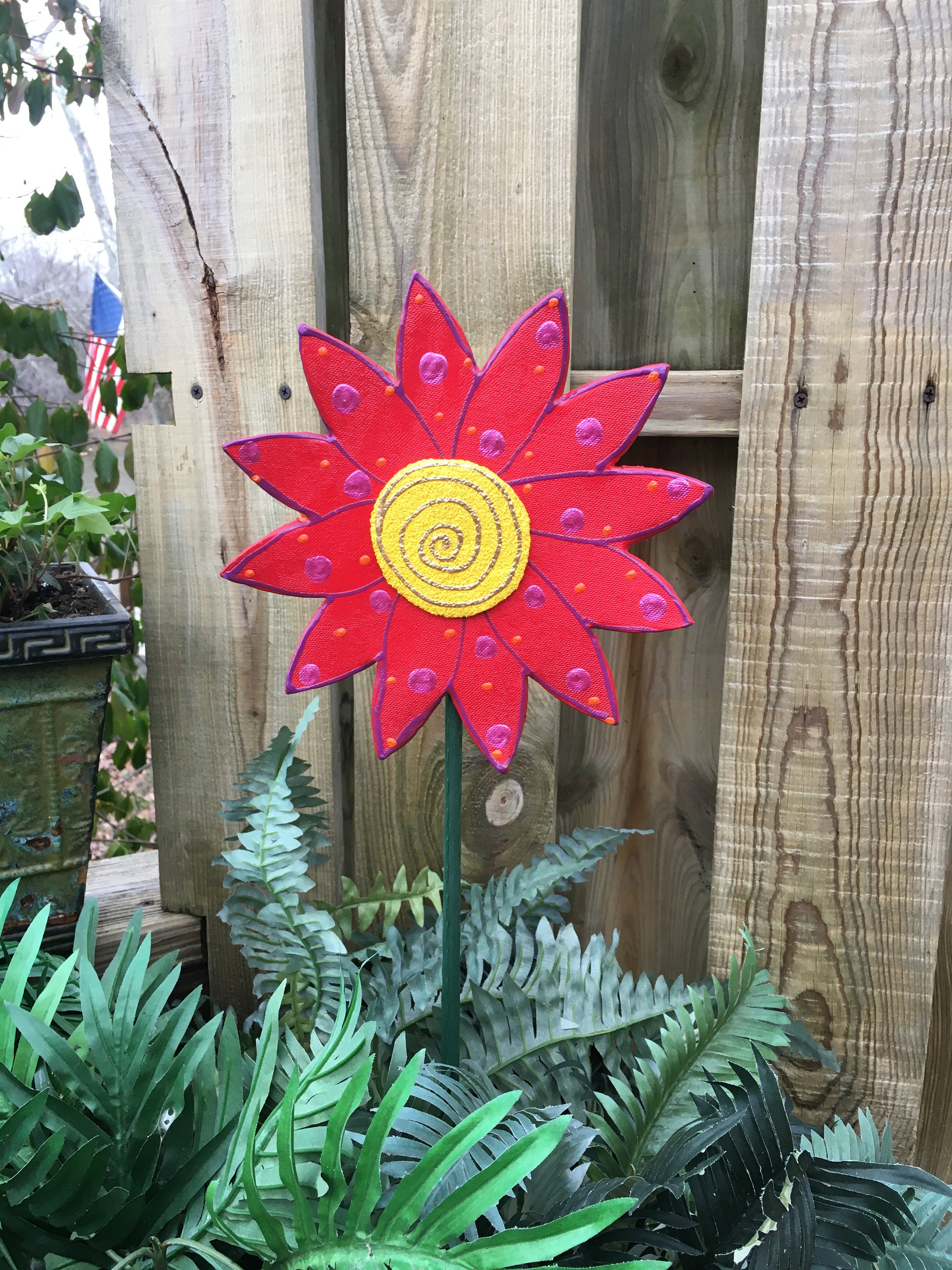 Flower Garden Stake,Garden Stakes,Lawn decoration,Outdoor garden decor