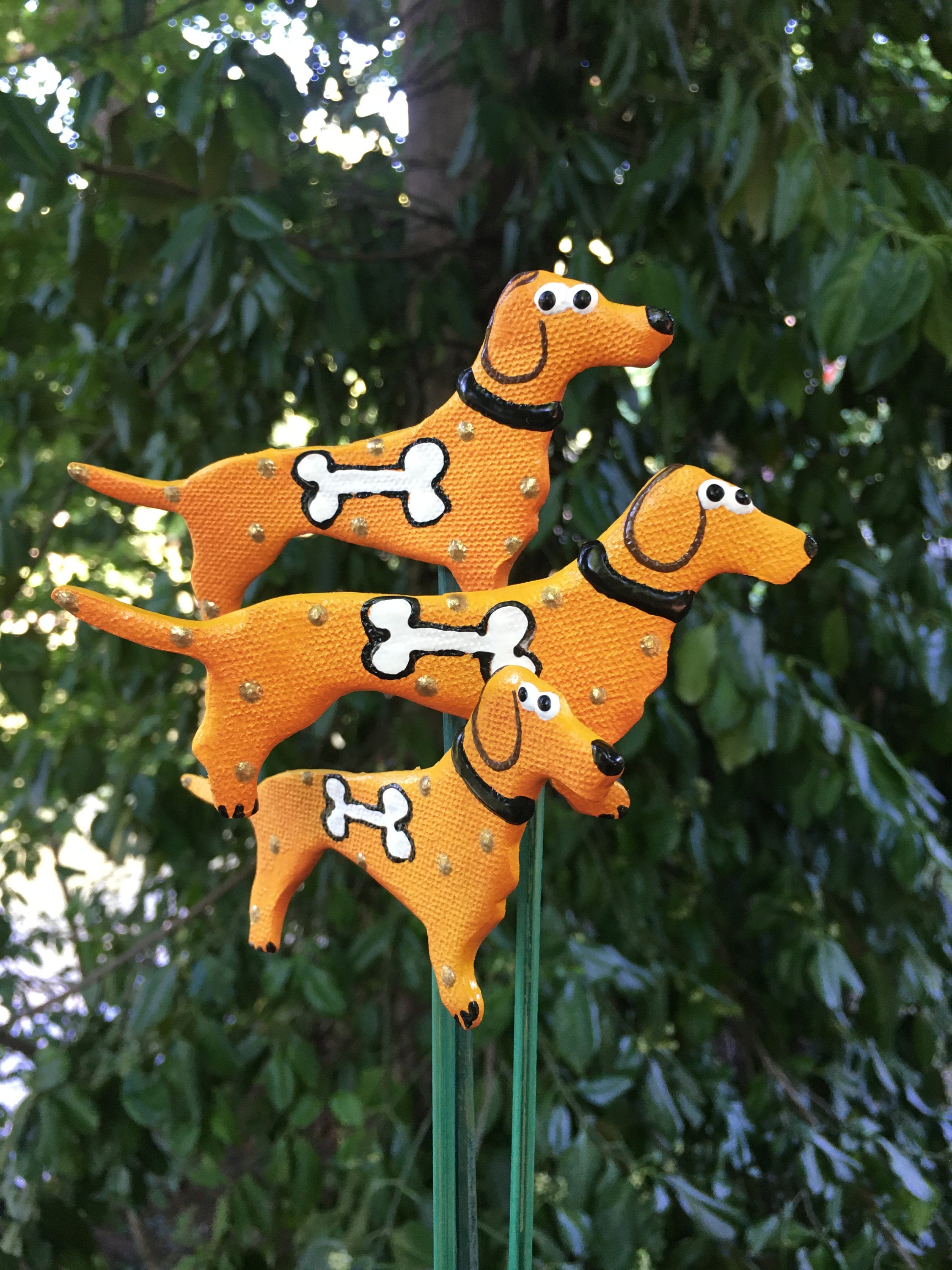Dog Garden Stakes,Yard Art, Great Gift,Lawn decor,Outdoor garden Stake