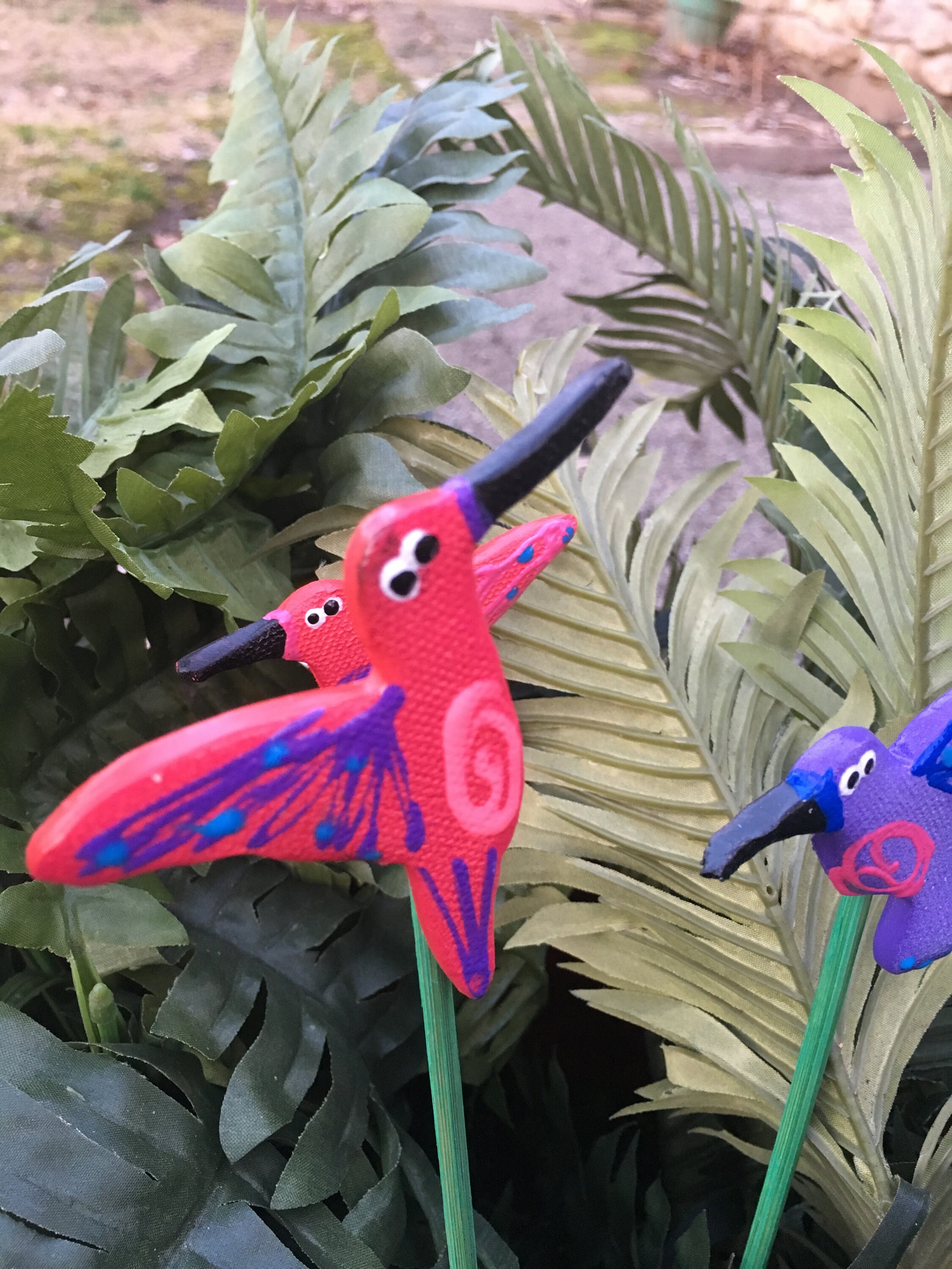 Humming Bird Garden Stakes,Potted plants, Great Gift,Lawn decor,Outdoor