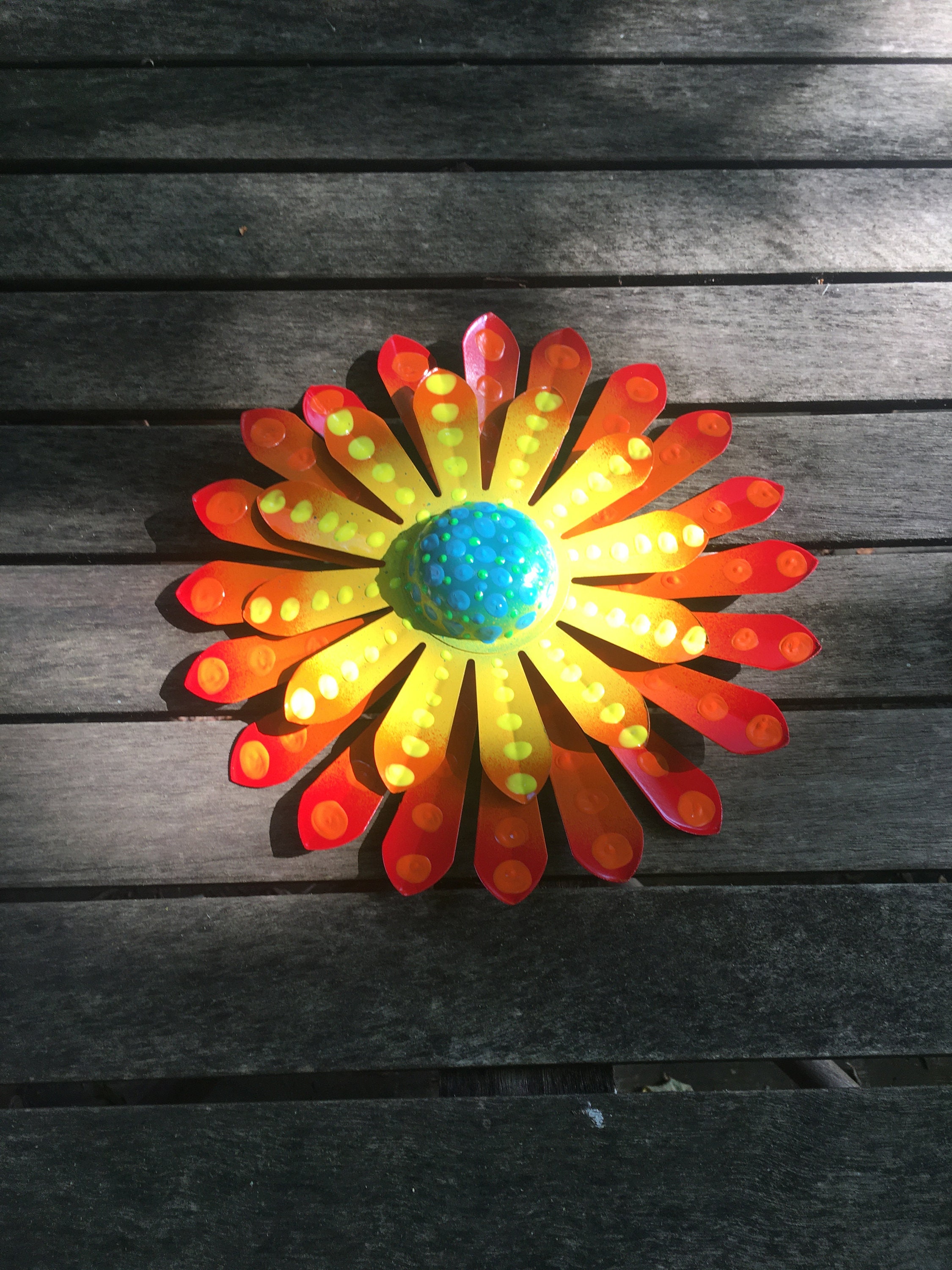 Metal wall Flowers Garden Wall Art/ Fence Flowers/ Outdoor ...