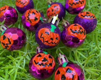 12 Pumpkin  Halloween Ornaments ,Spooky Home Decor, Pumpkin Ornaments,Halloween Ornaments for Tree,Halloween Pumpkin,Spooky Cute Decorations