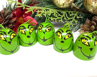 Grinch Christmas Tree Bell Ornaments Grinch Christmas Tree Decor, Merry Christmas Ornament, Xmas Tree Decoration Christmas Holiday