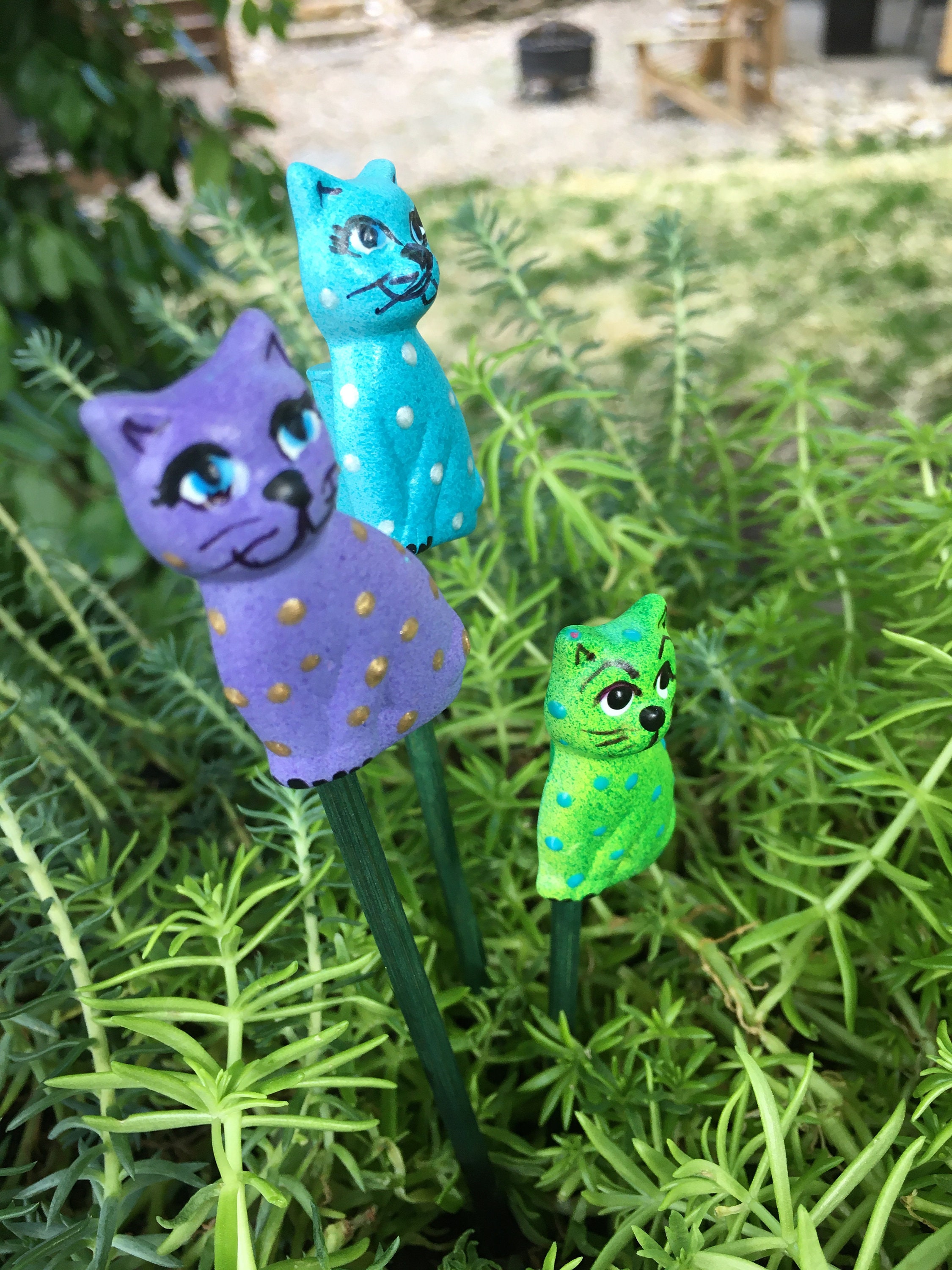 Cat Garden Stakes,Yard Art, Great Gift,Lawn decor,Outdoor garden Stake